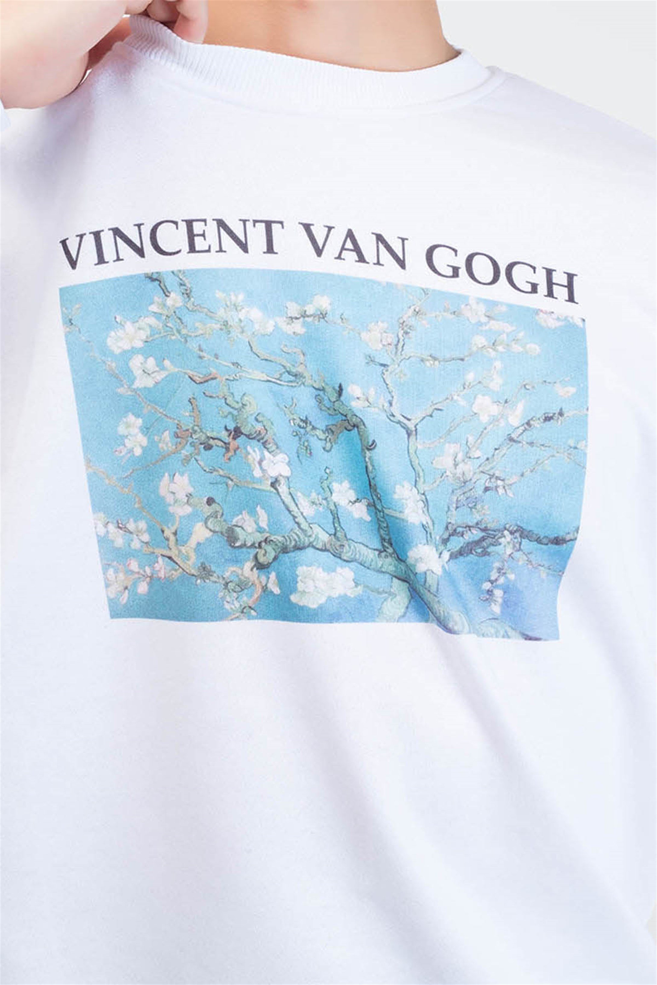 Trendiz Starry Night Yuvarlak Yaka Sweatshirt Beyaz 111135