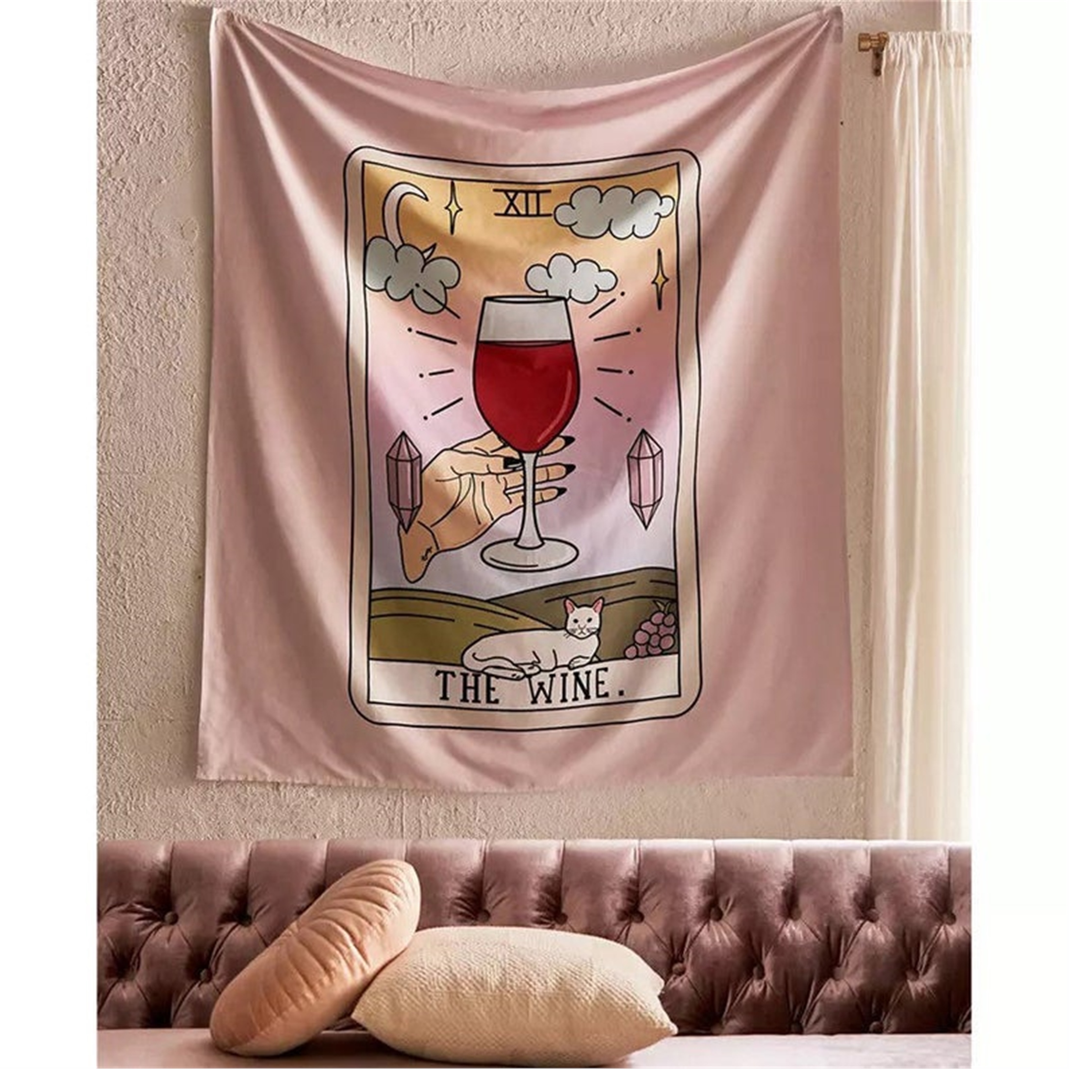 Trendiz The Wine Açık Pembe Duvar Halısı