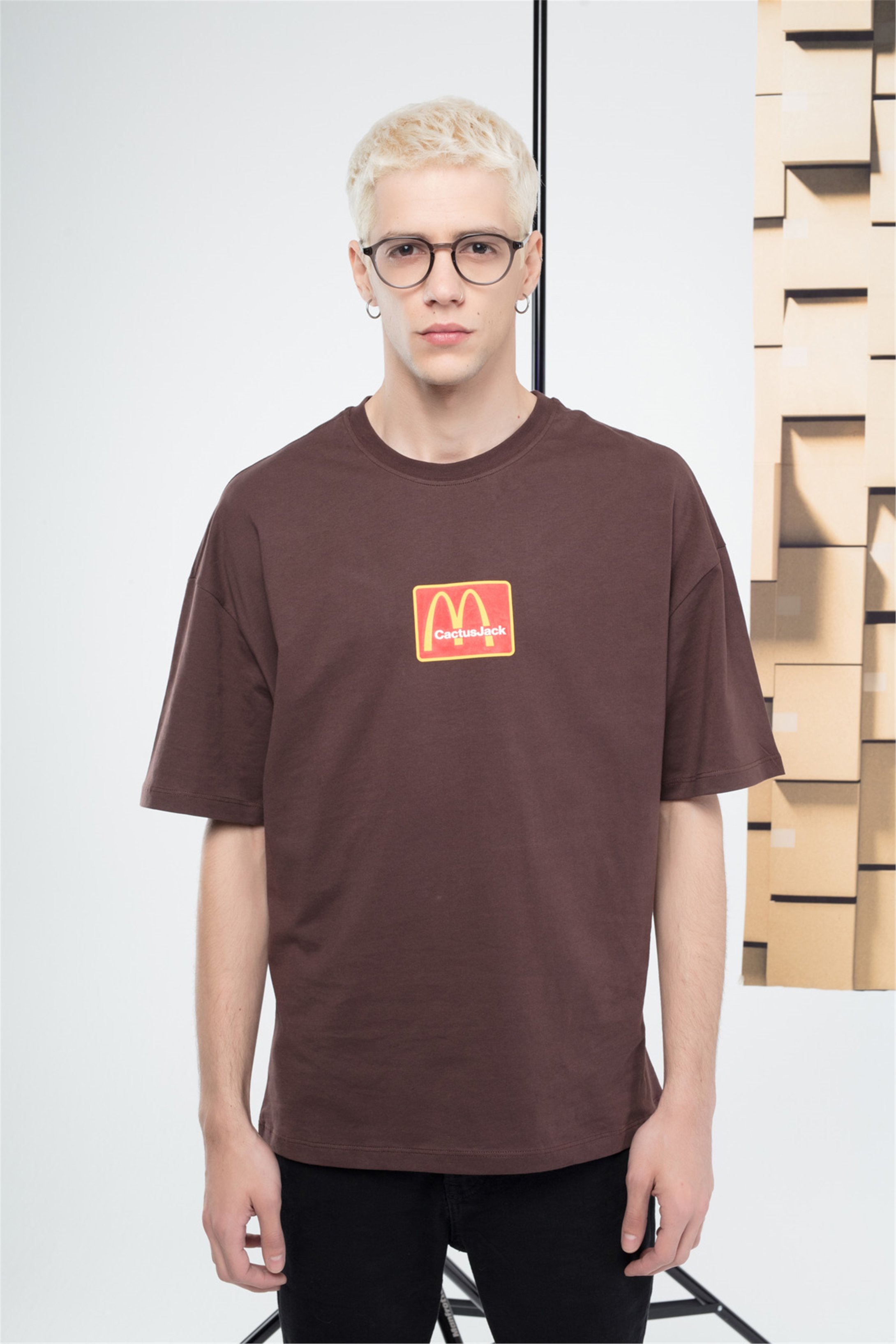 Trendiz Unisex  Mc Cactusjack Tshirt Kahverengi