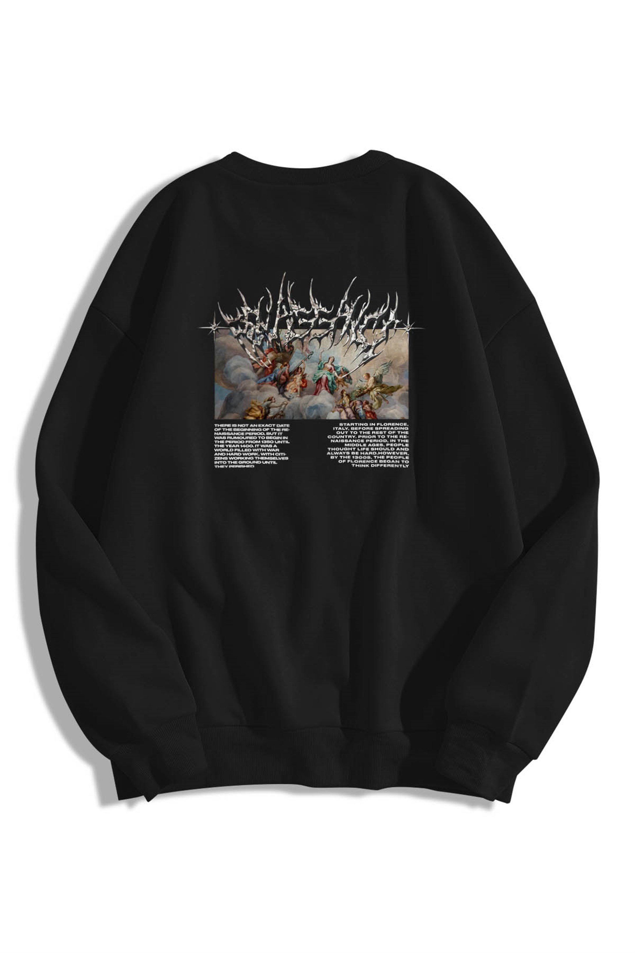 Trendiz Unisex Angel Bisiklet Yaka Sweatshirt