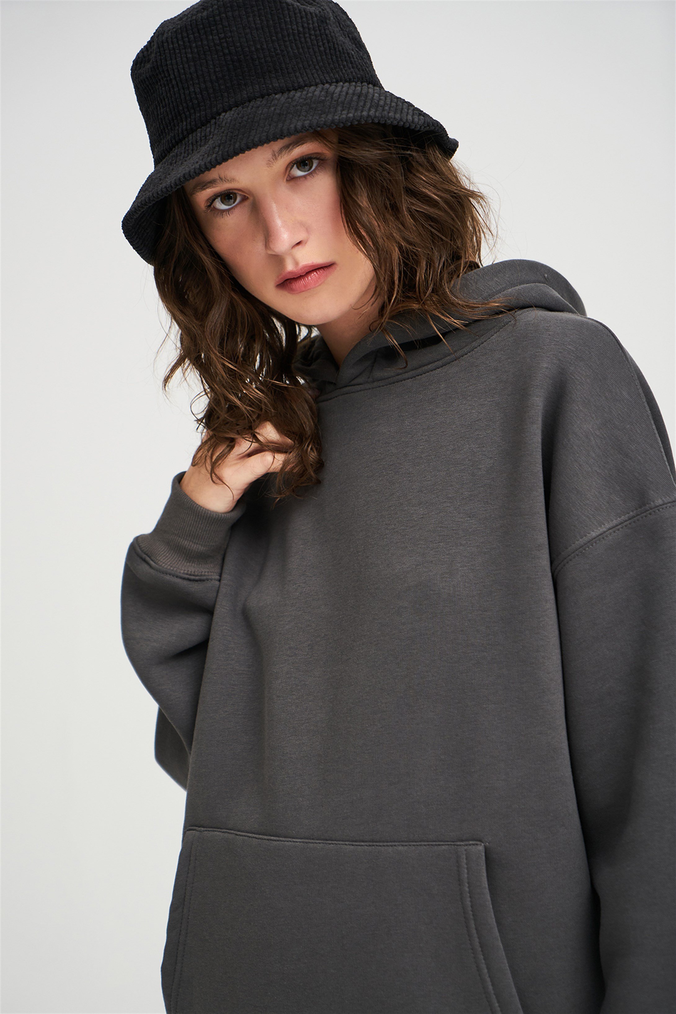 Trendiz Unisex Antrasit Basic Sweatshirt