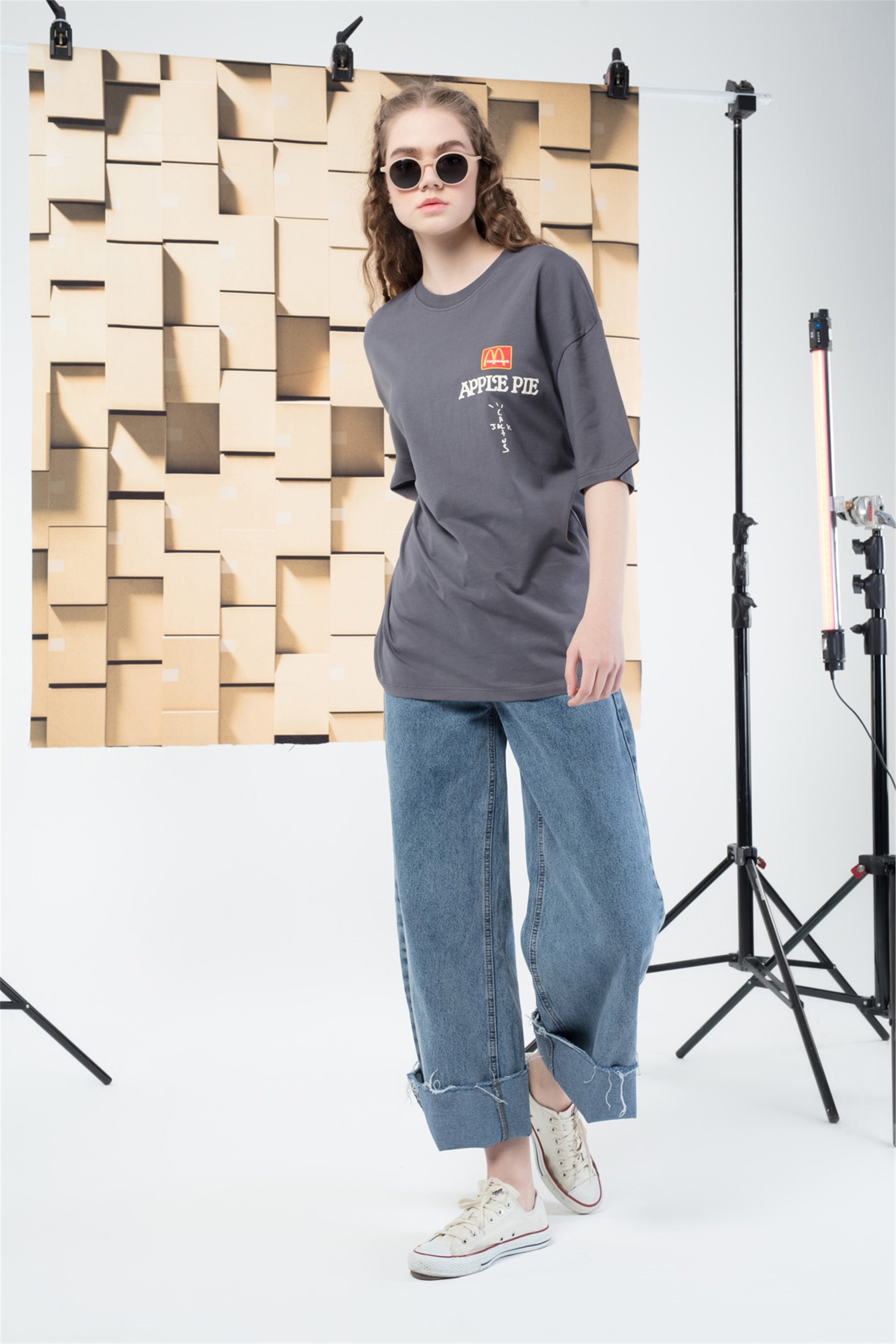 Trendiz Unisex Applepie Cactusjack Tshirt Antrasit