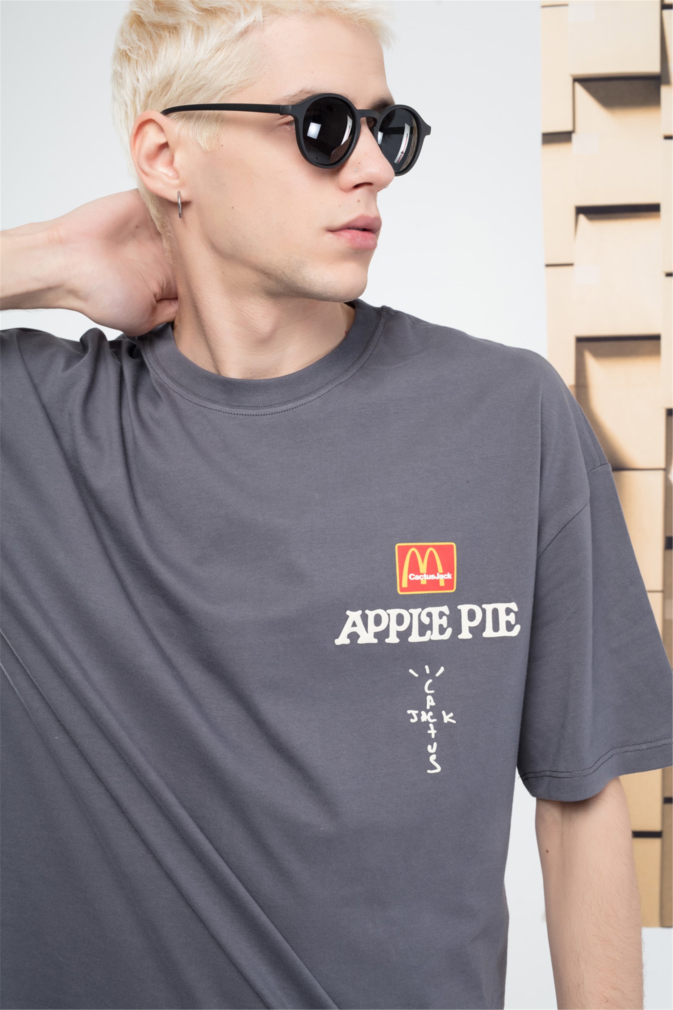 Trendiz Unisex Applepie Cactusjack Tshirt Antrasit