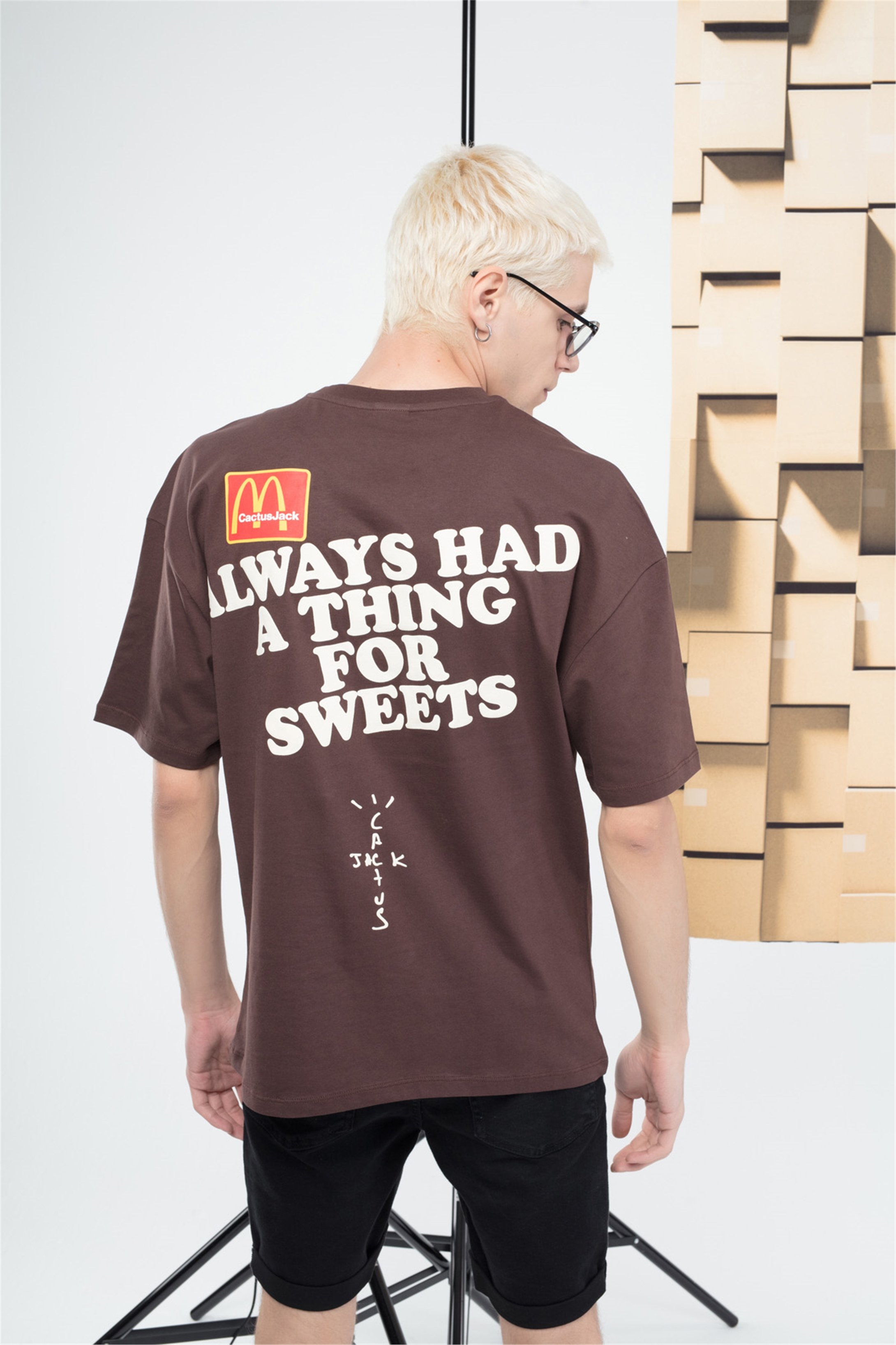 Trendiz Unisex Applepie Cactusjack Tshirt Kahverengi