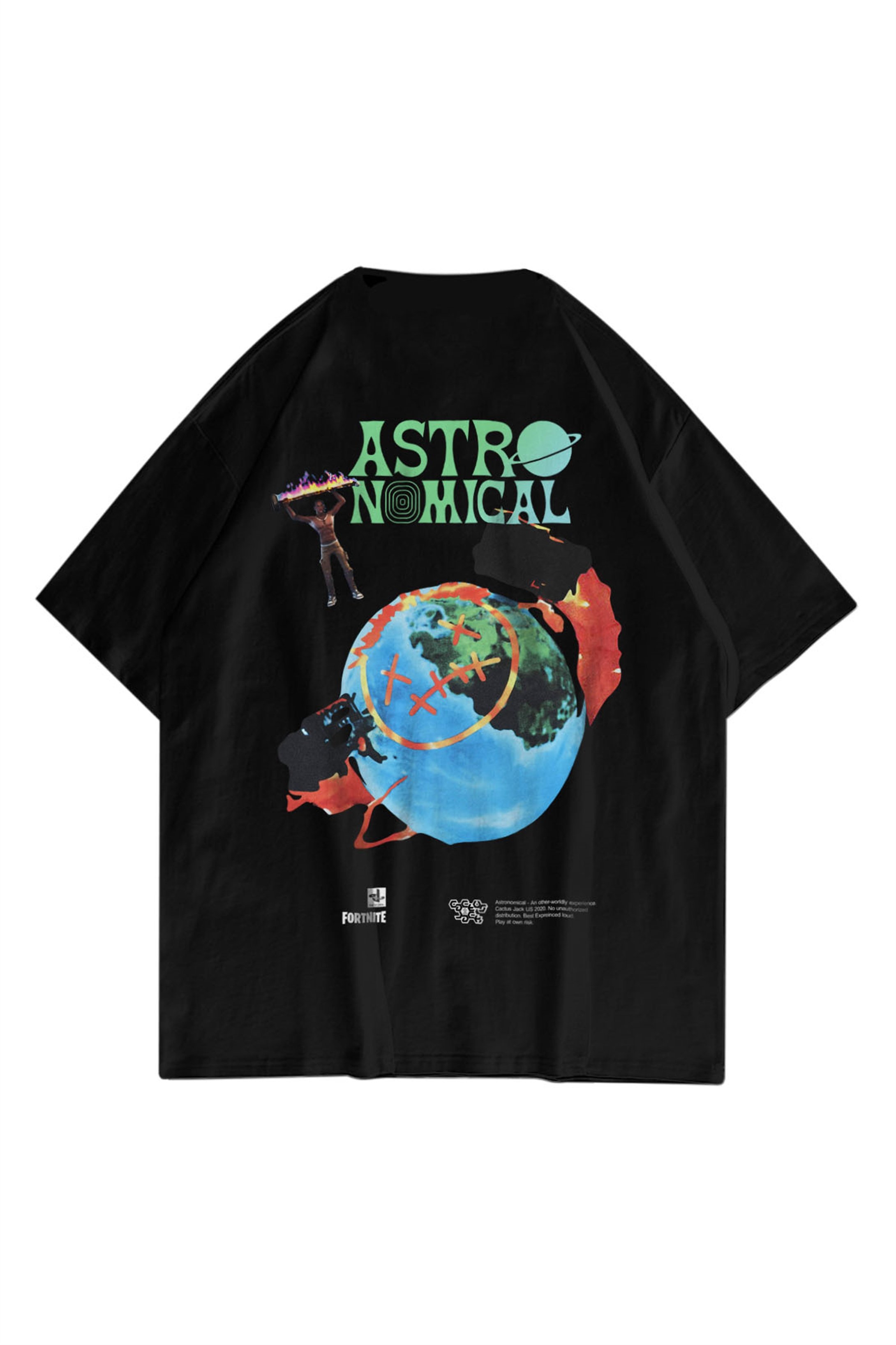 Trendiz Unisex Astronomical Siyah Tshirt