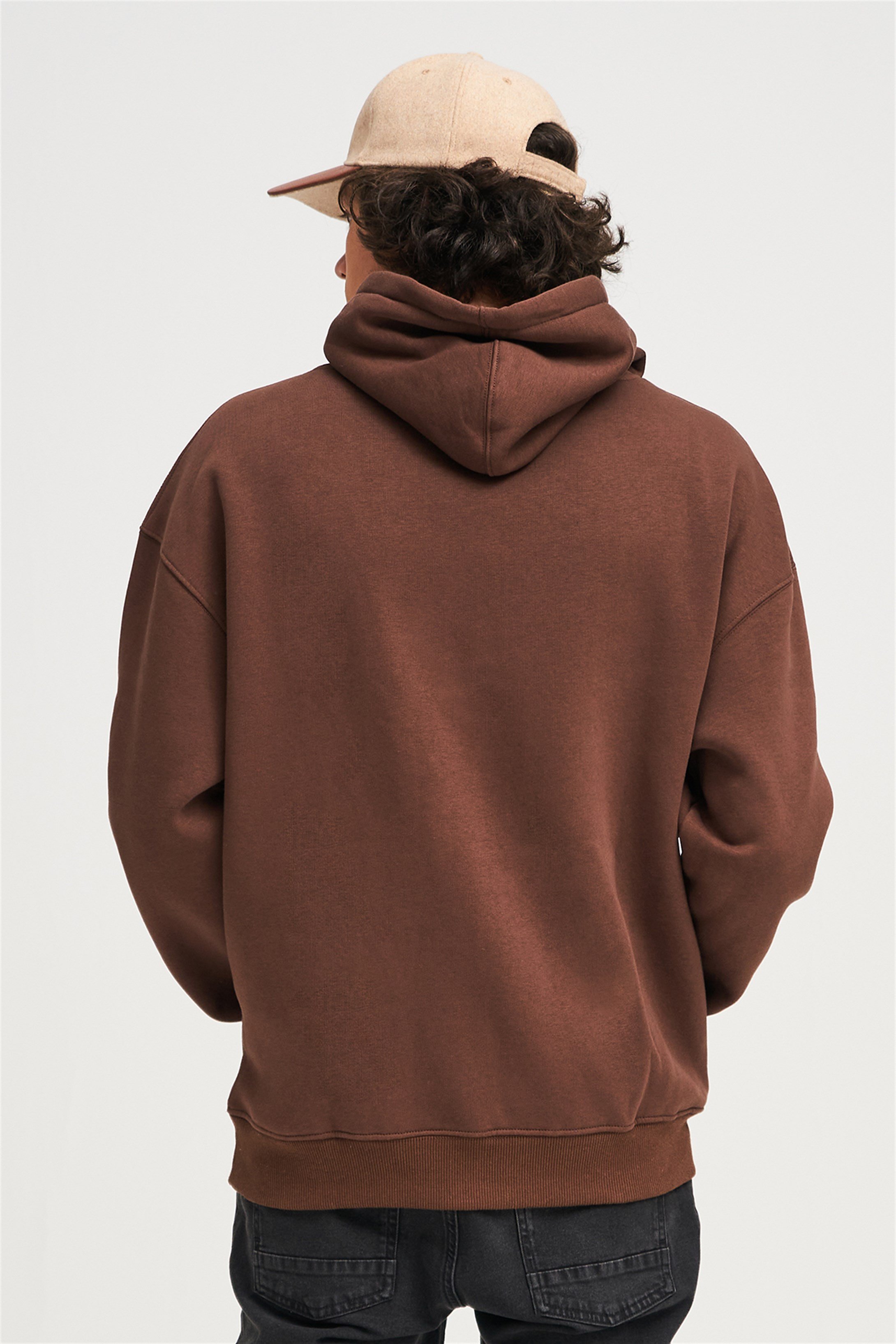 Trendiz Unisex  Basic Sweatshirt Koyu Kahve