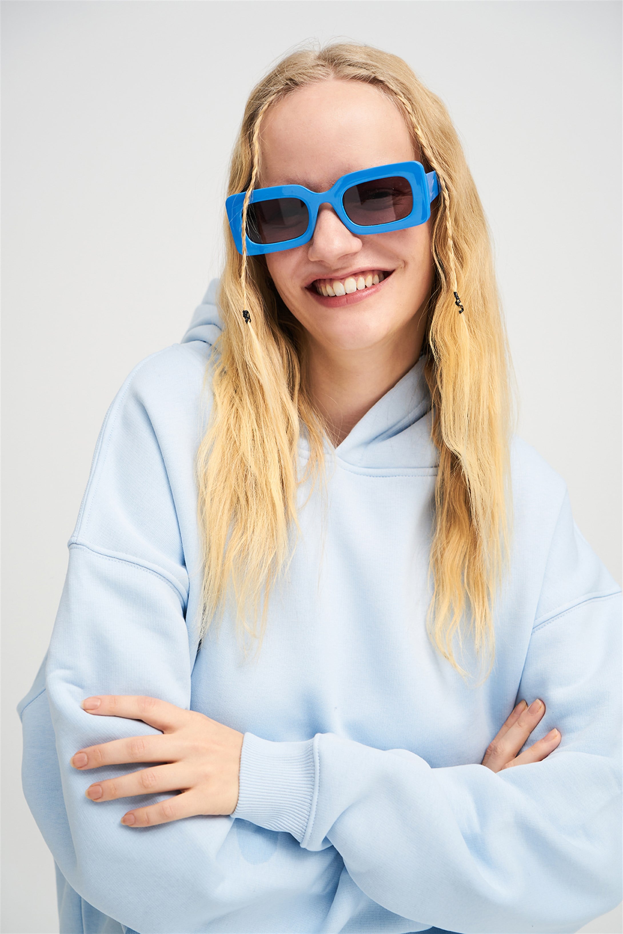 Trendiz Unisex  Basic Sweatshirt Mavi