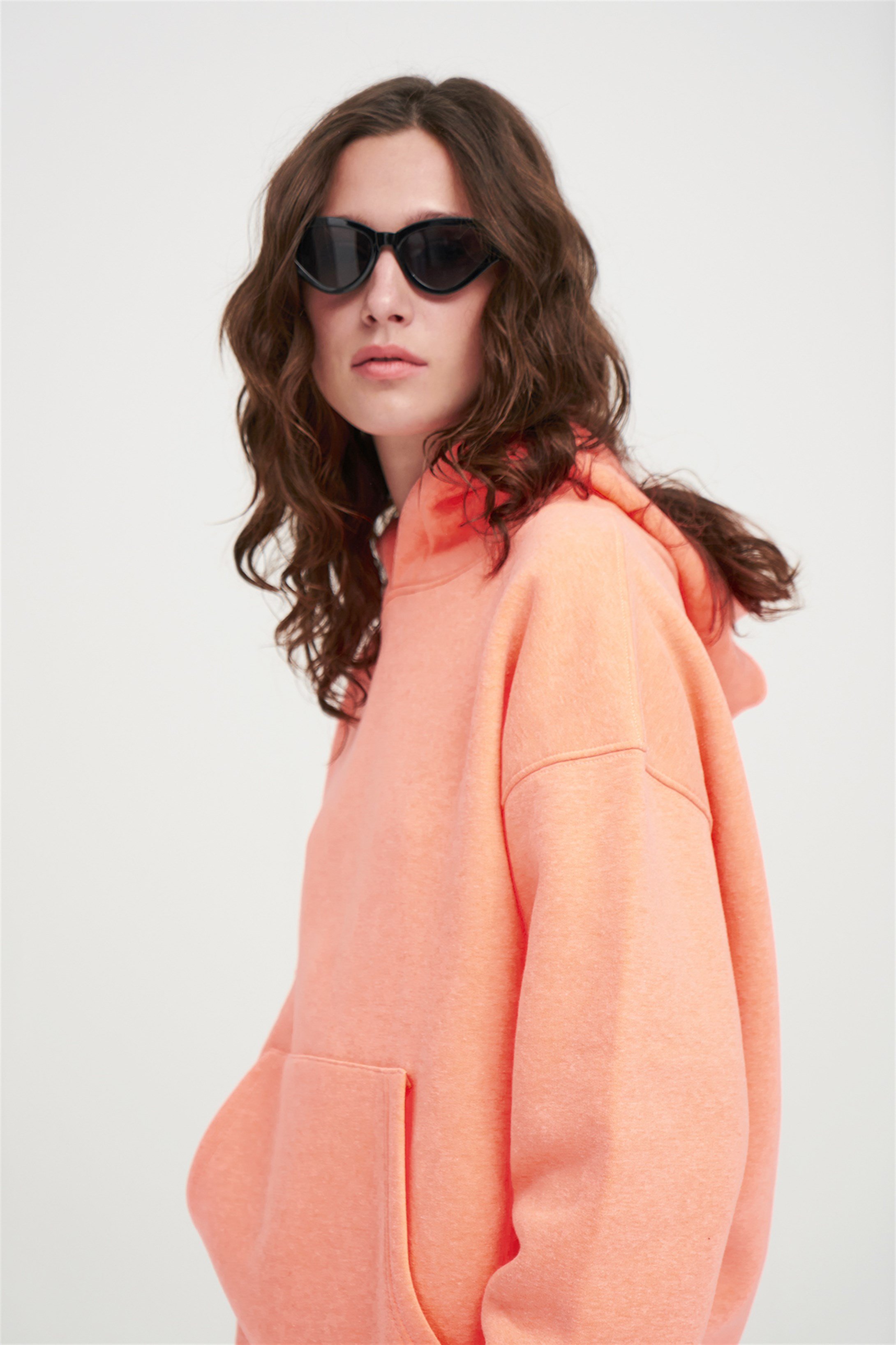 Trendiz Unisex Basic Sweatshirt Neon Orange