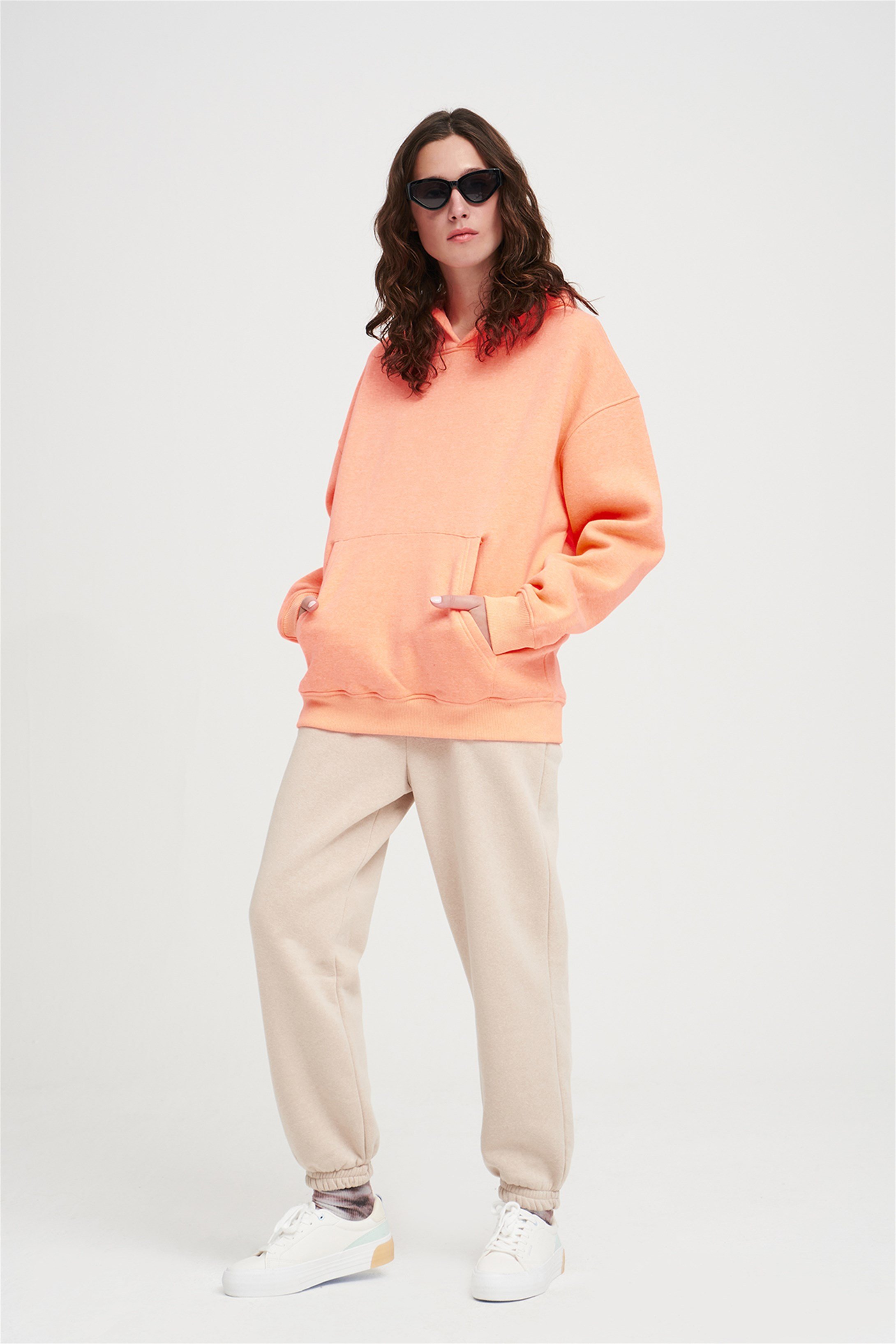 Trendiz Unisex Basic Sweatshirt Neon Orange