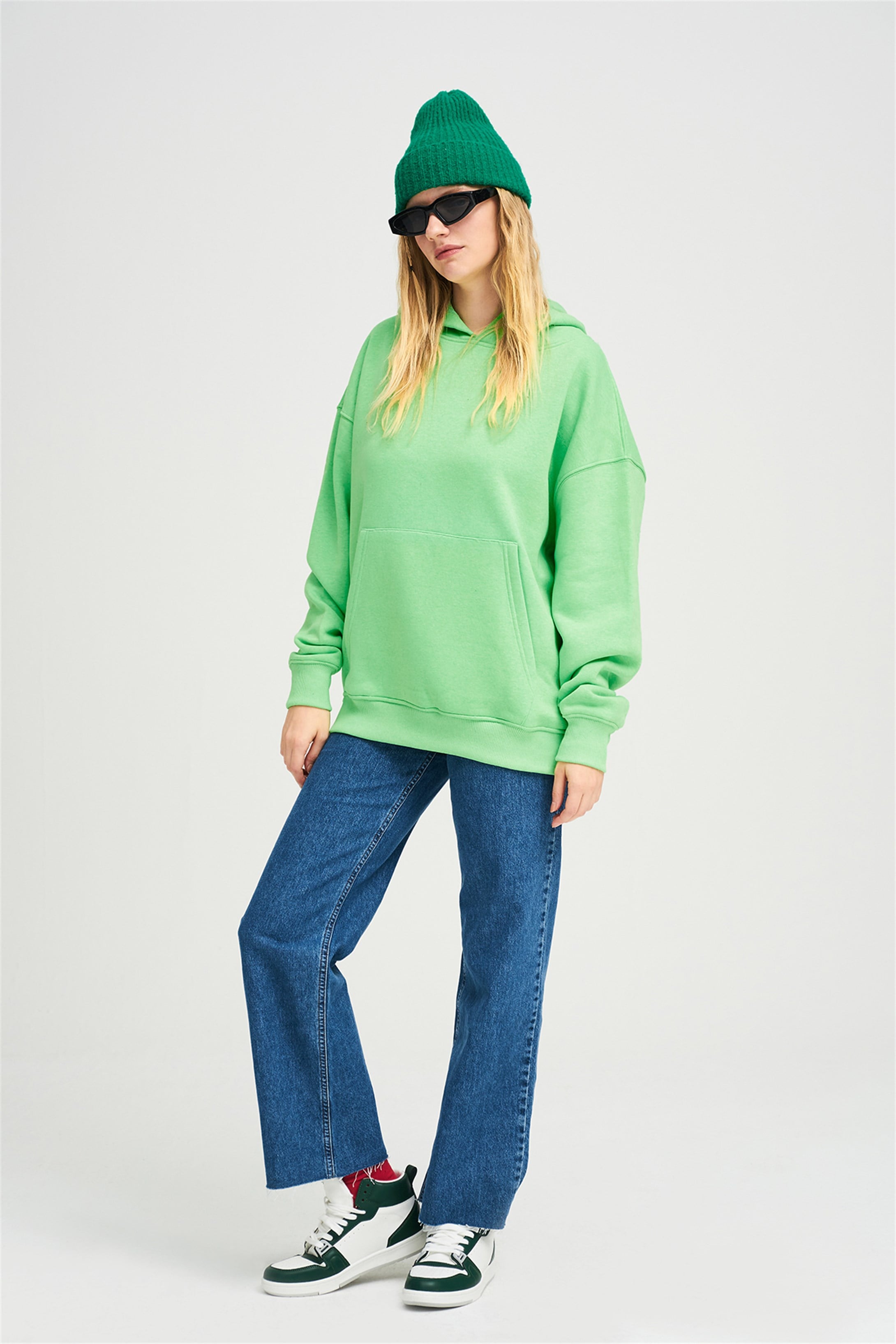 Trendiz Unisex  Basic Sweatshirt Yeşil