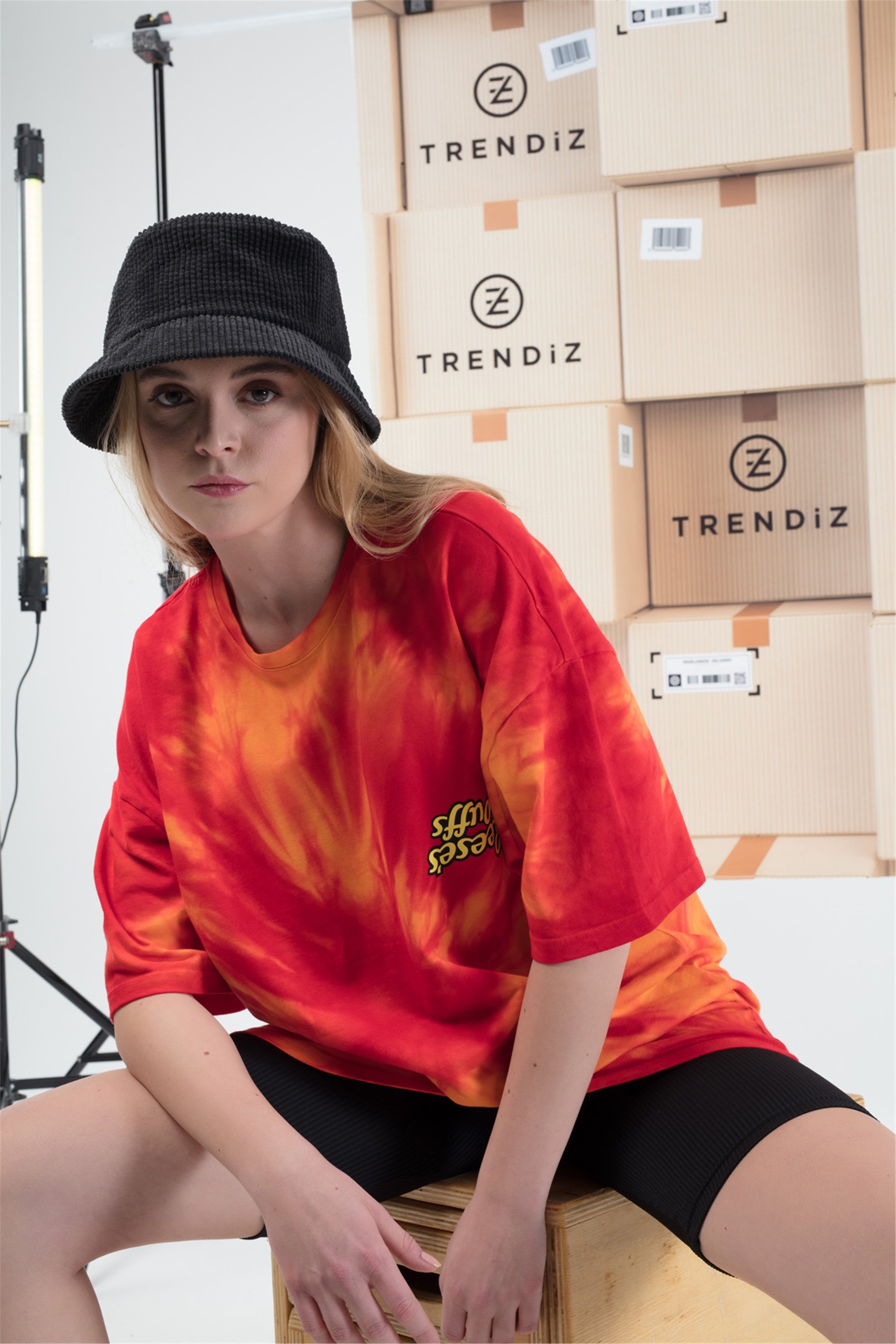 Trendiz Unisex Batik Cactusjack Tshirt Turuncu