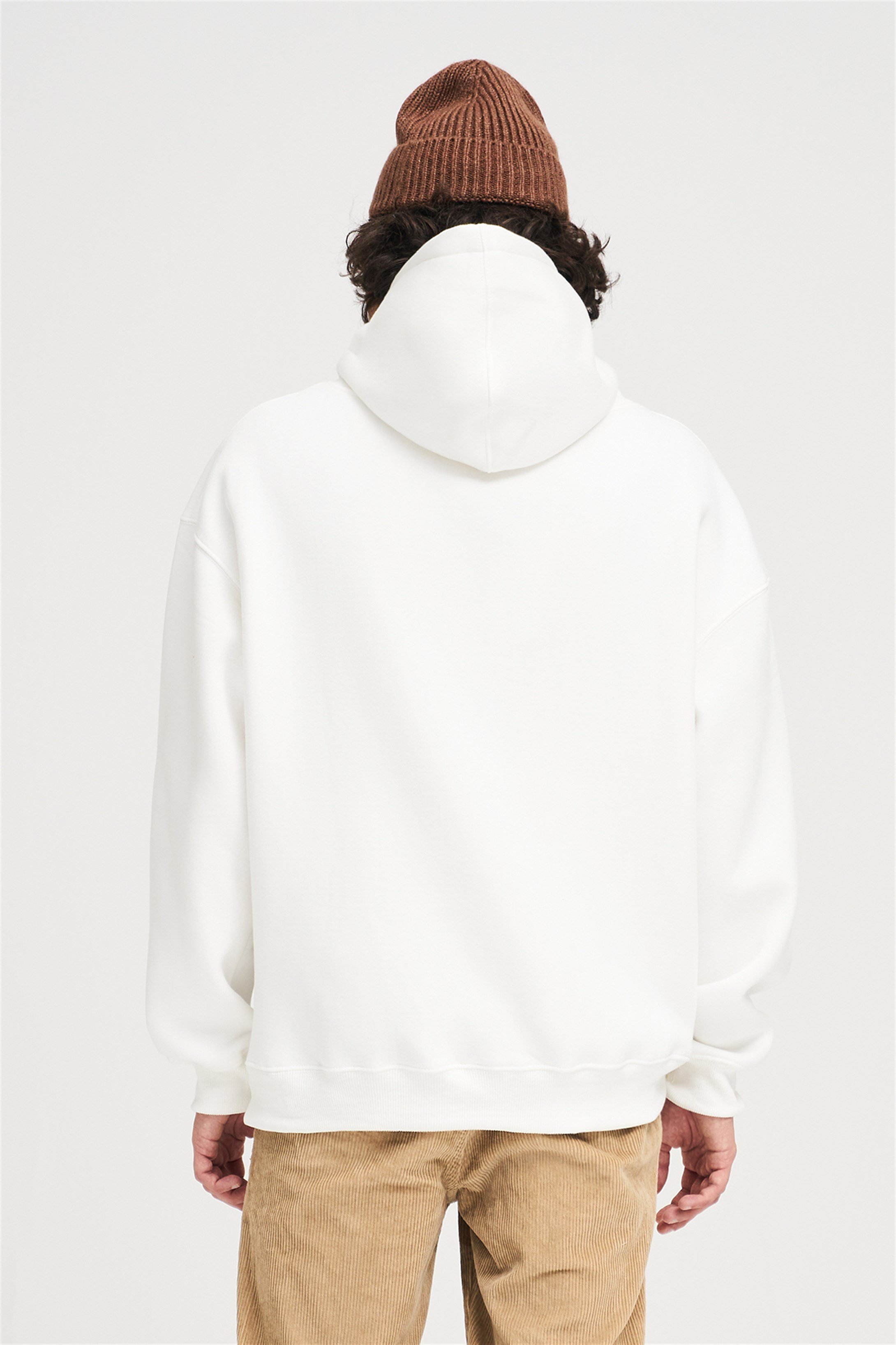 Trendiz Unisex Beyaz Basic Sweatshirt