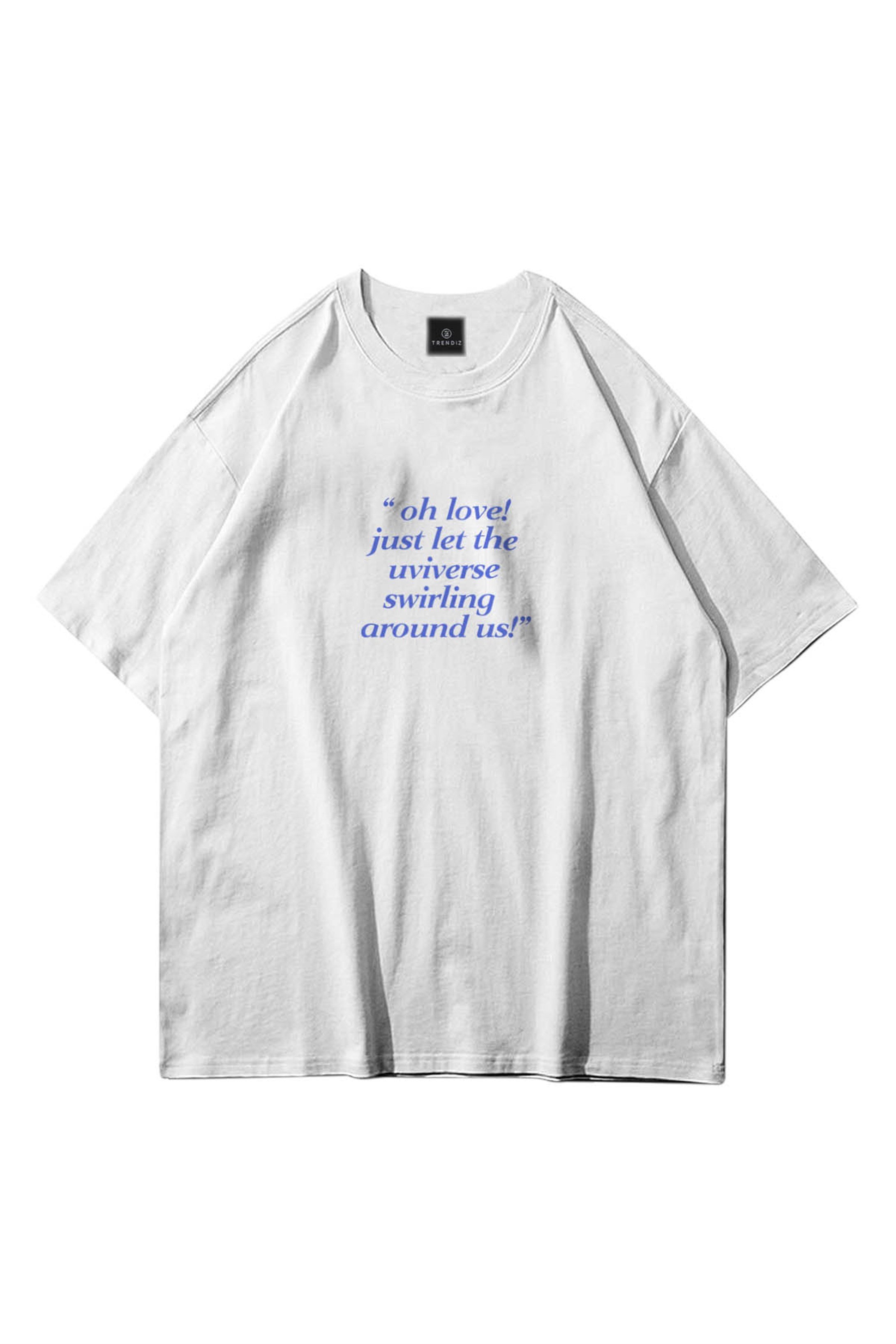 Trendiz Unisex Beyaz Fall İn Love Tshirt