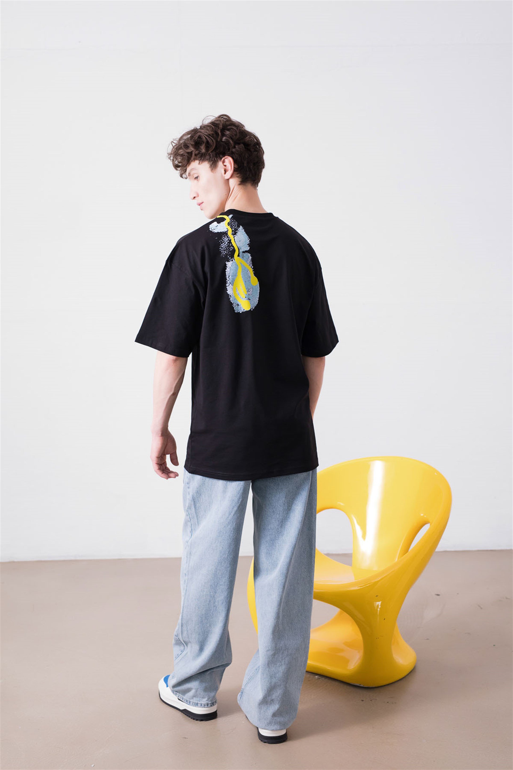 Trendiz Unisex Cactus Trails Siyah Tshirt