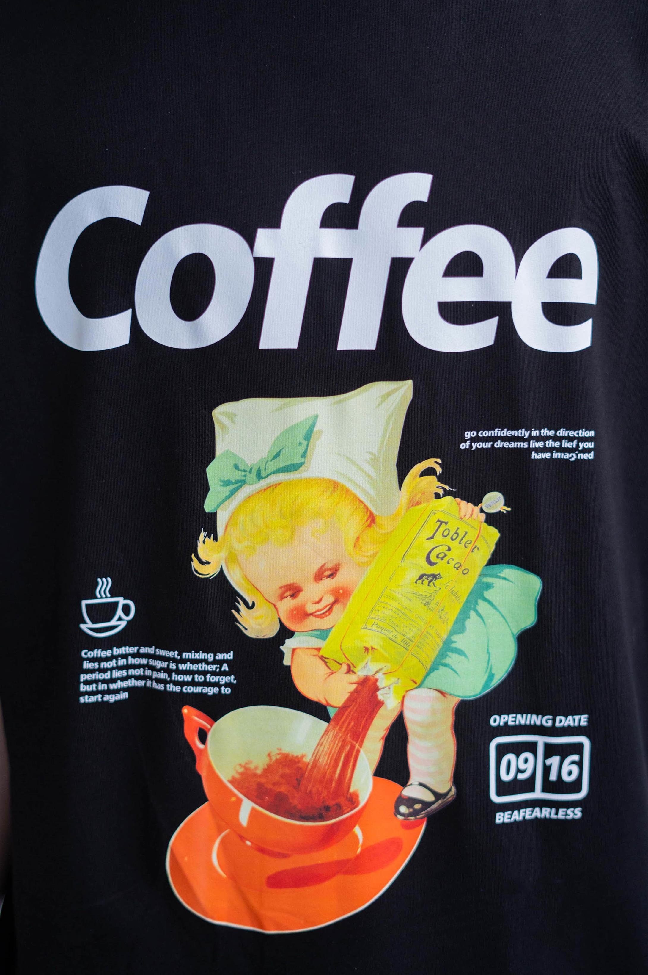 Trendiz Unisex Coffee Siyah Tshirt
