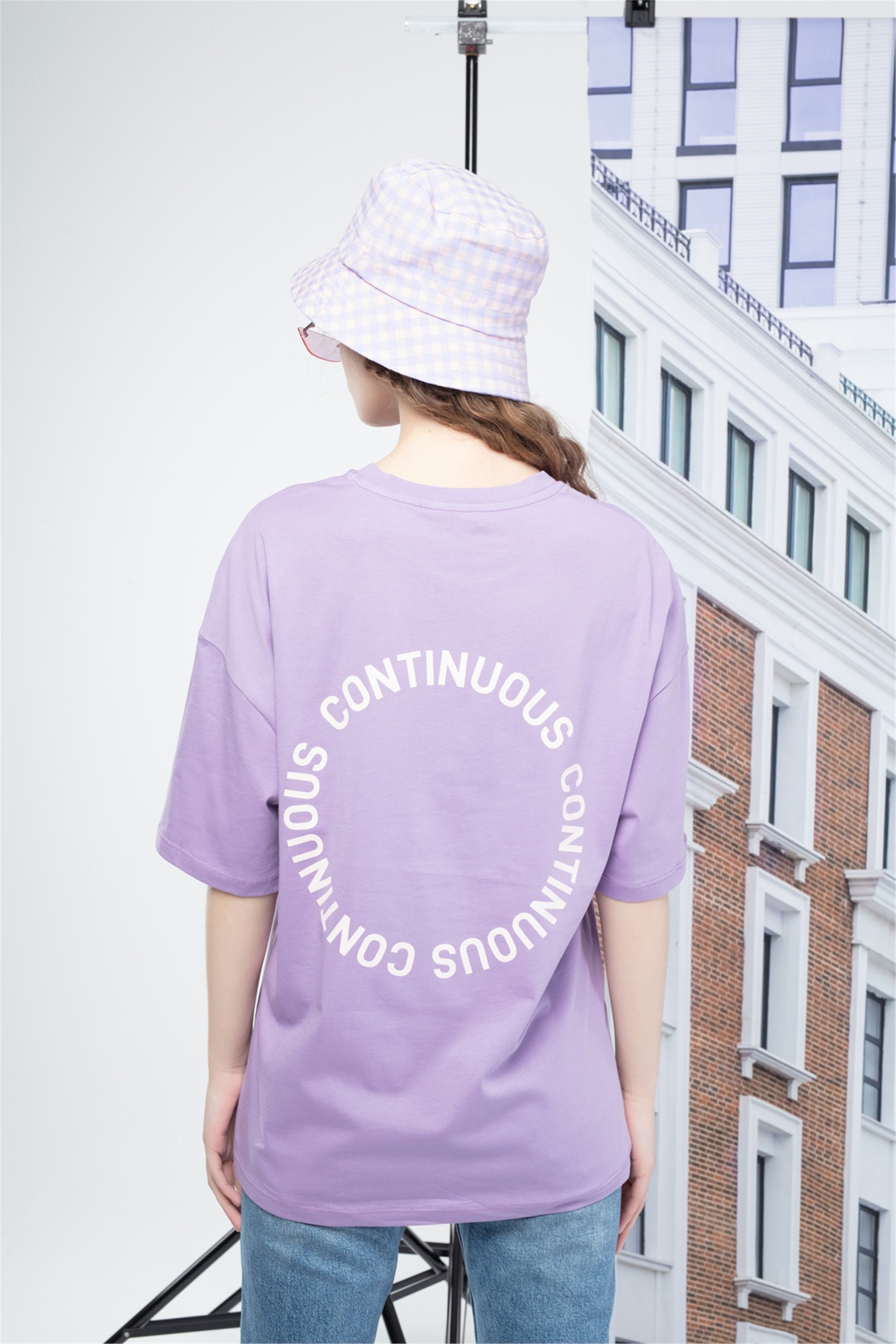 Trendiz Unisex Continuos Tshirt Lila
