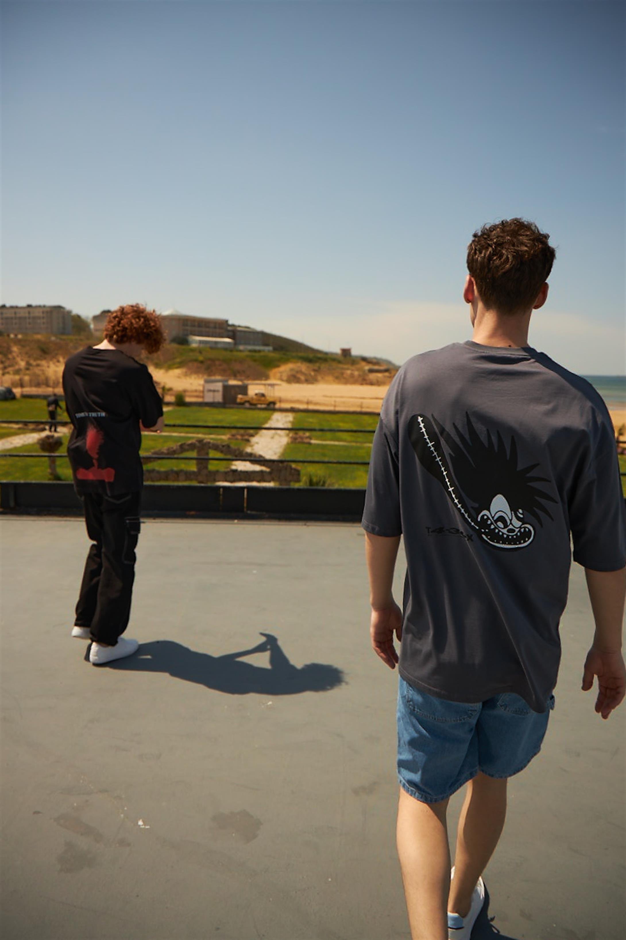 Trendiz Unisex Cross System Tshirt Antrasit