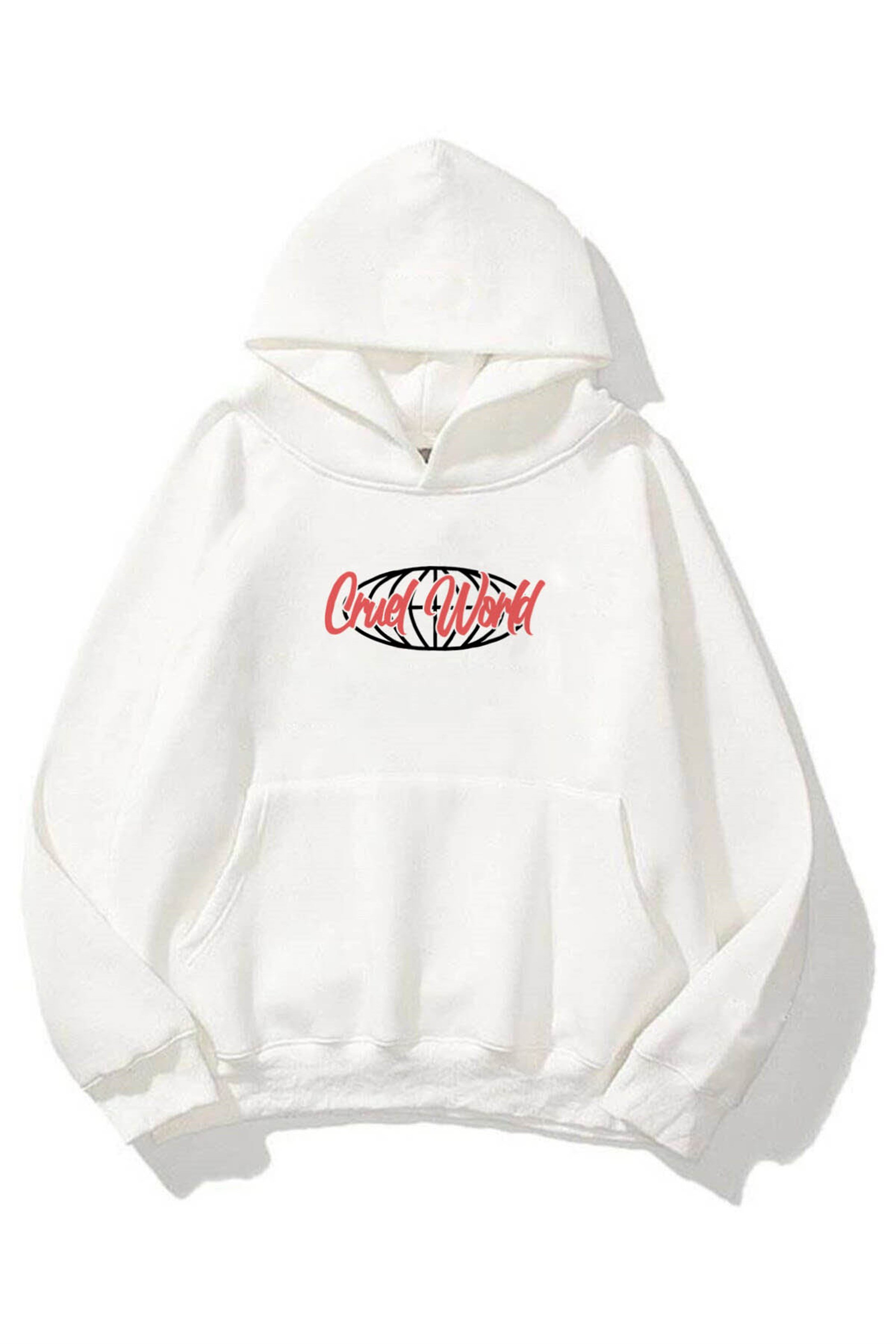 Trendiz Unisex Cruel World Sweatshirt Beyaz