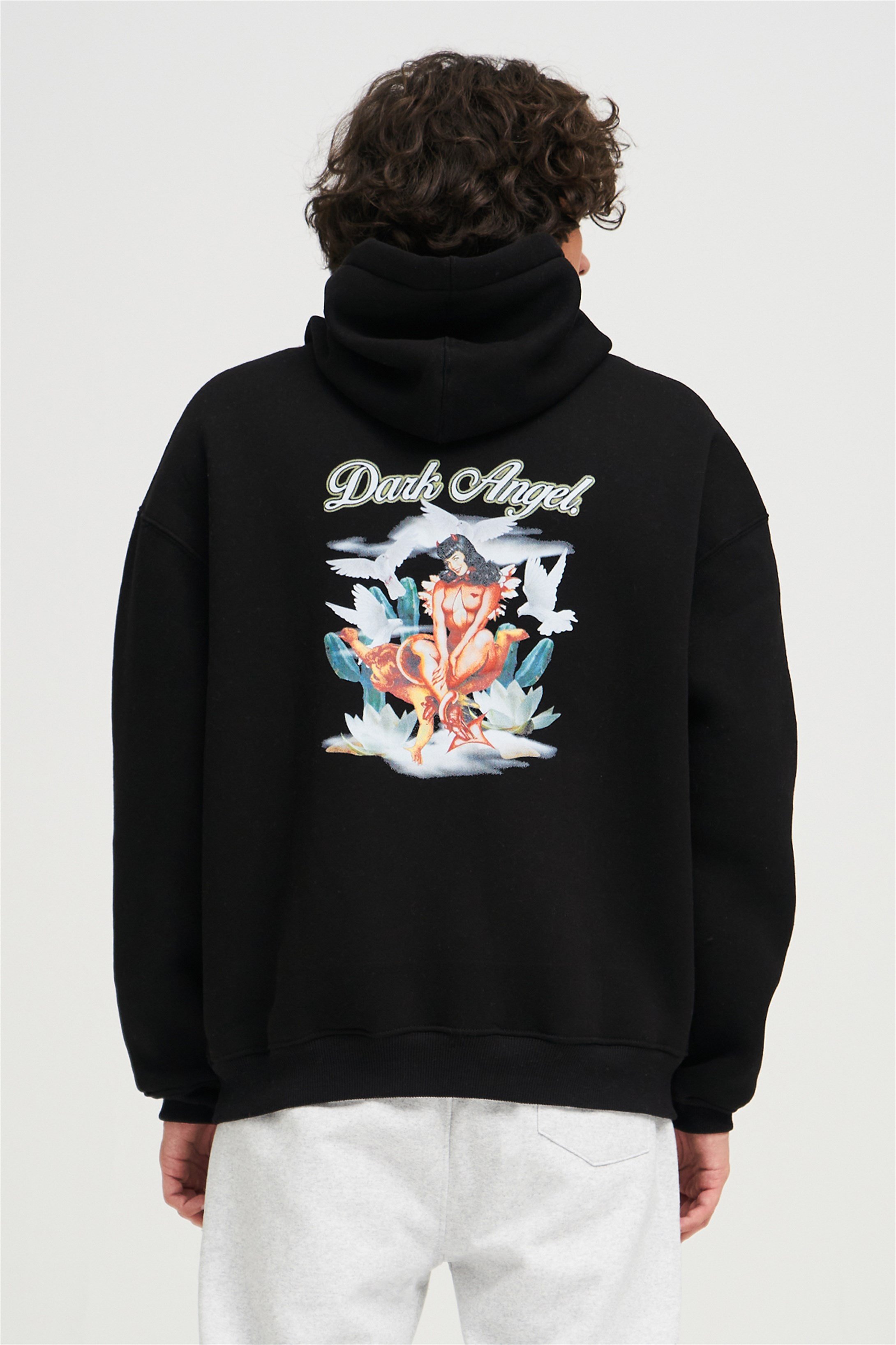 Trendiz Unisex Dark Angel Sweatshirt Siyah