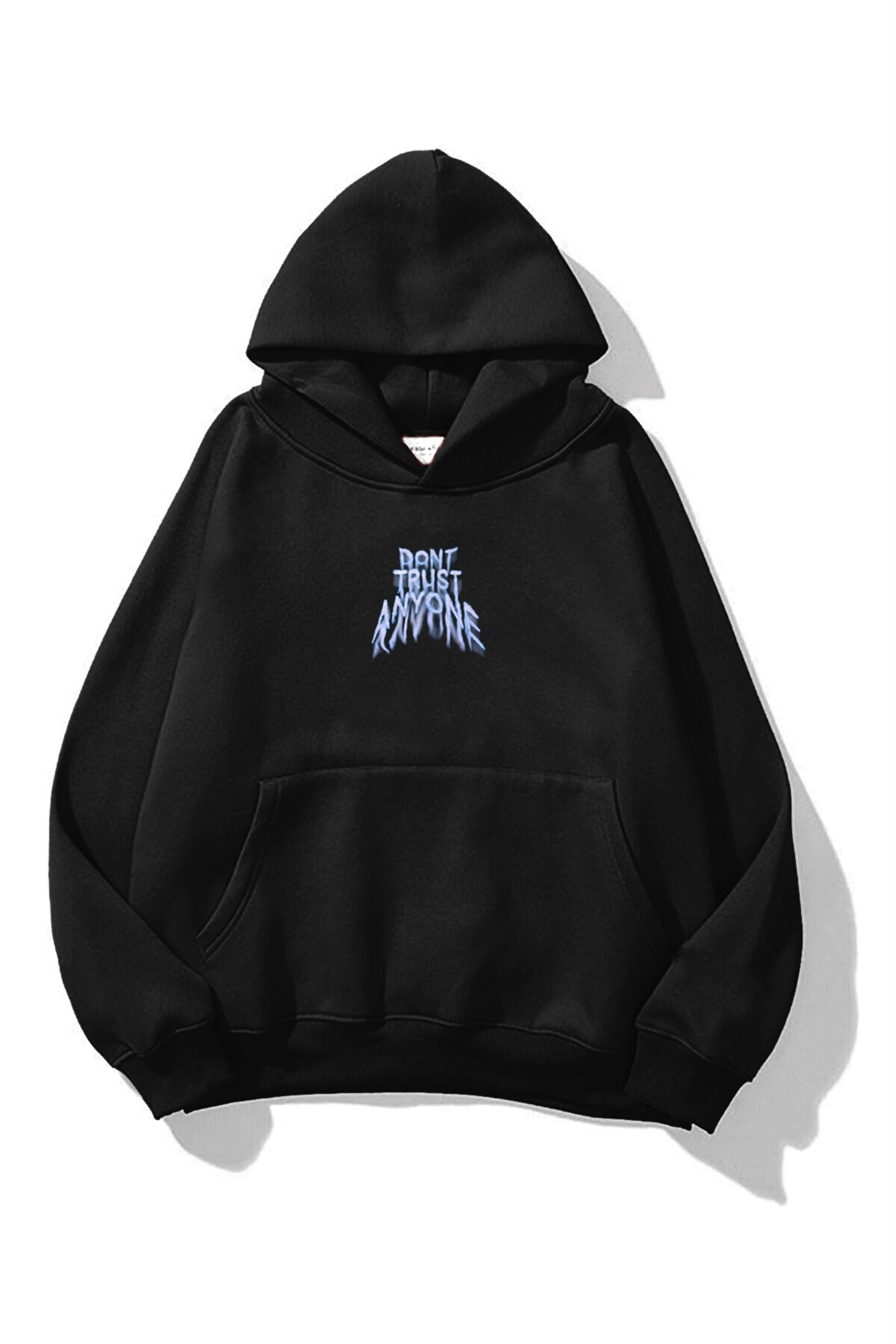 Trendiz Unisex Don't Trust Anyone Sweatshirt Siyah