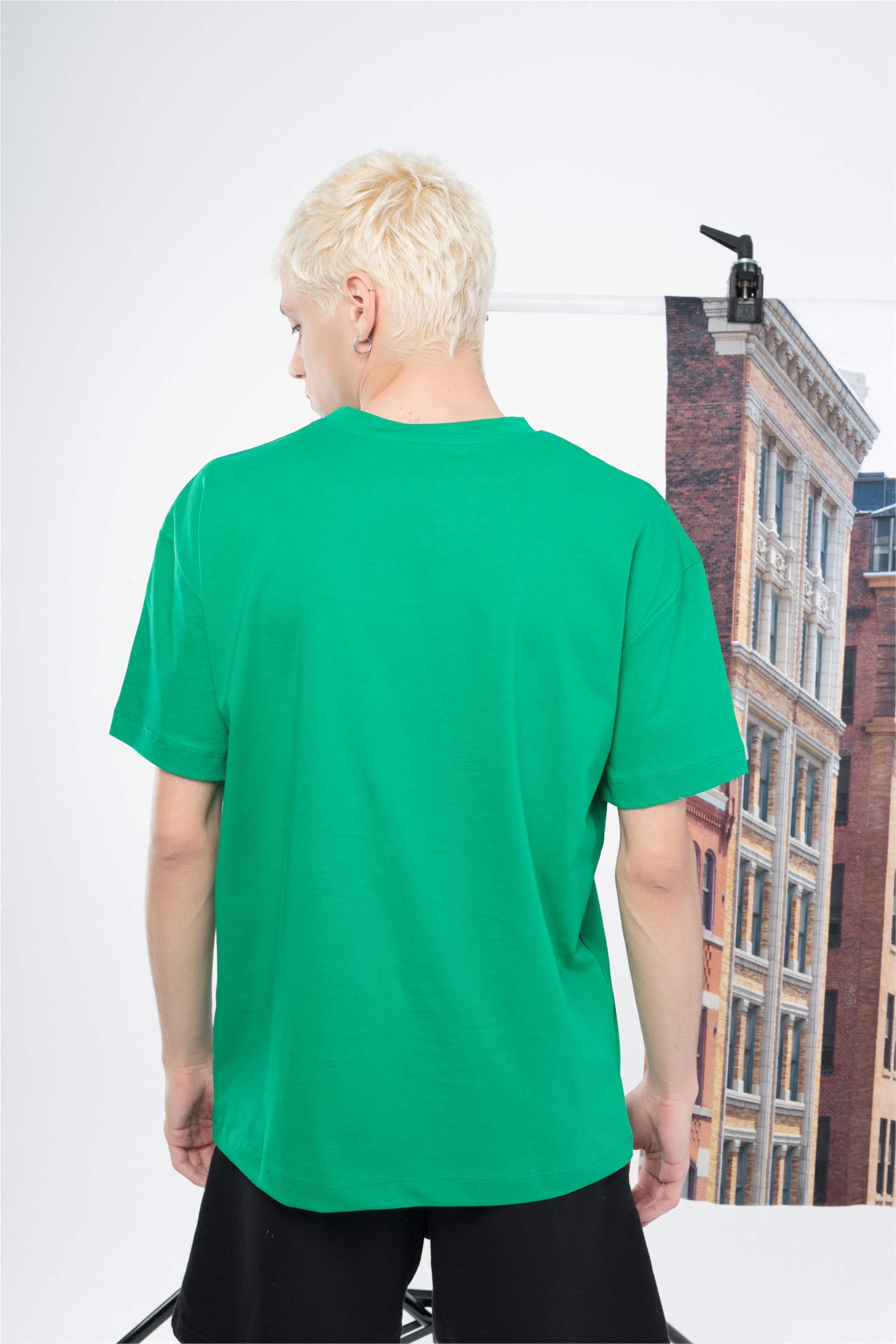 Trendiz Unisex Drew Oversize Tshirt Yeşil