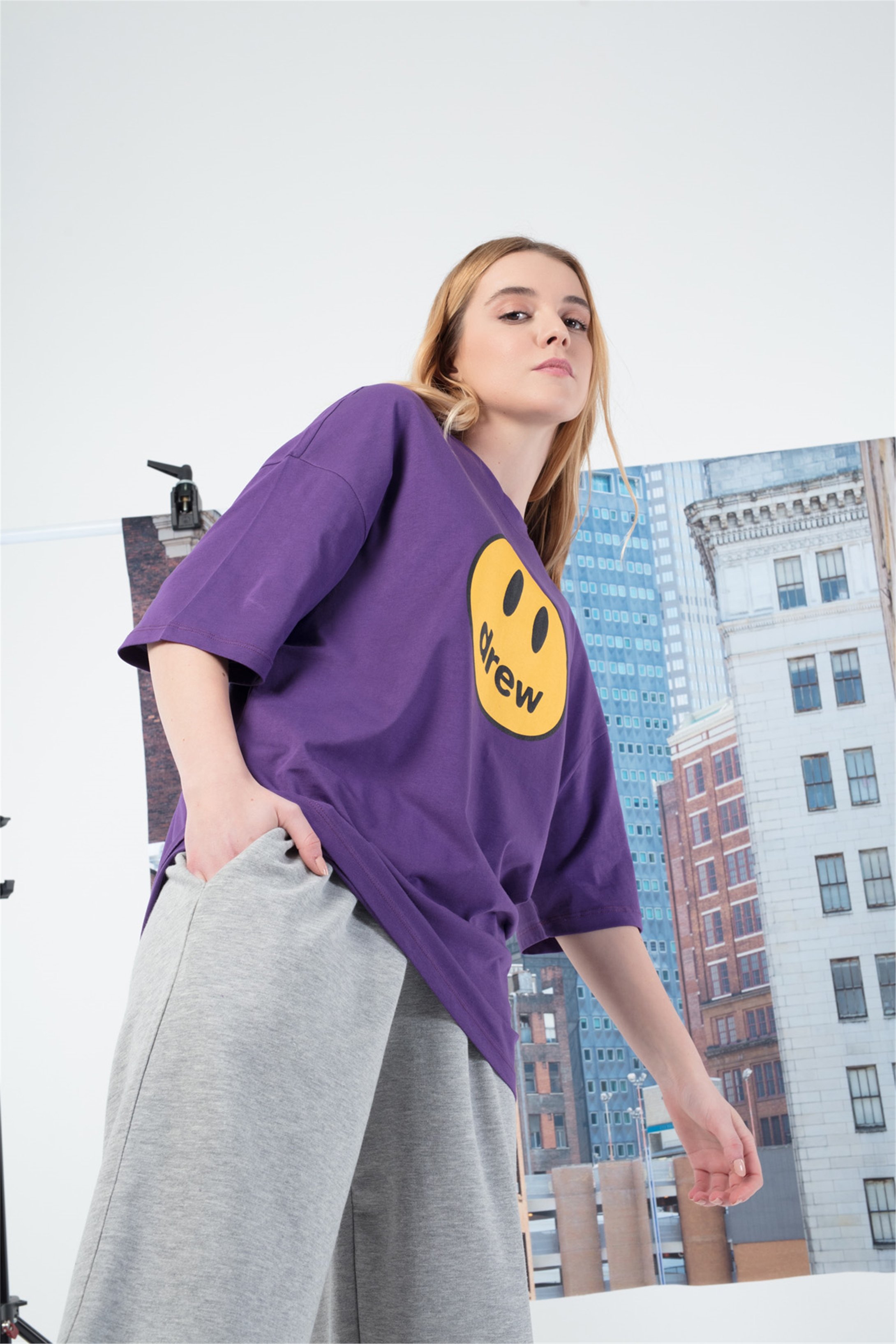 Trendiz Unisex Drew Tshirt Mor