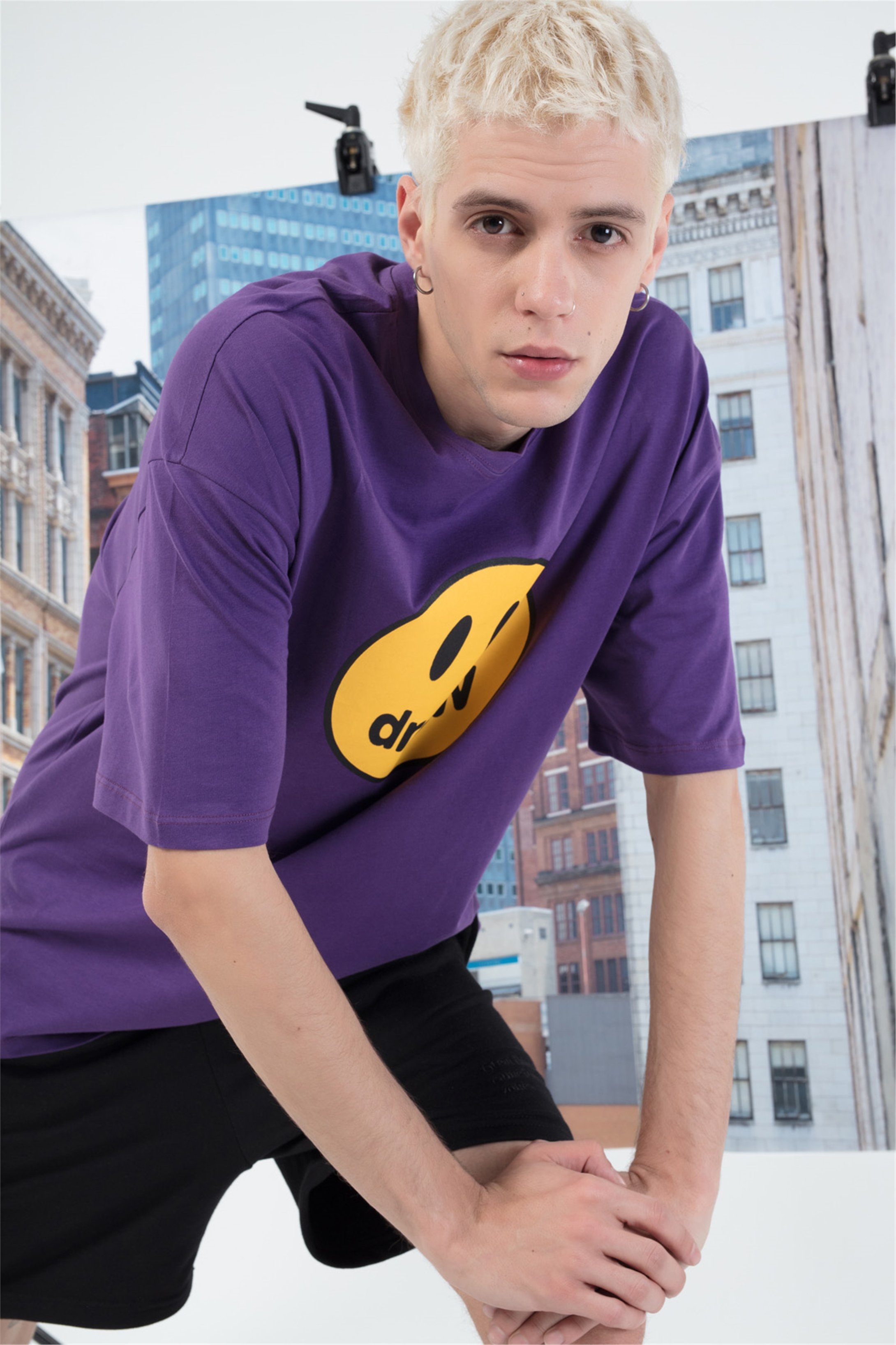 Trendiz Unisex Drew Tshirt Mor