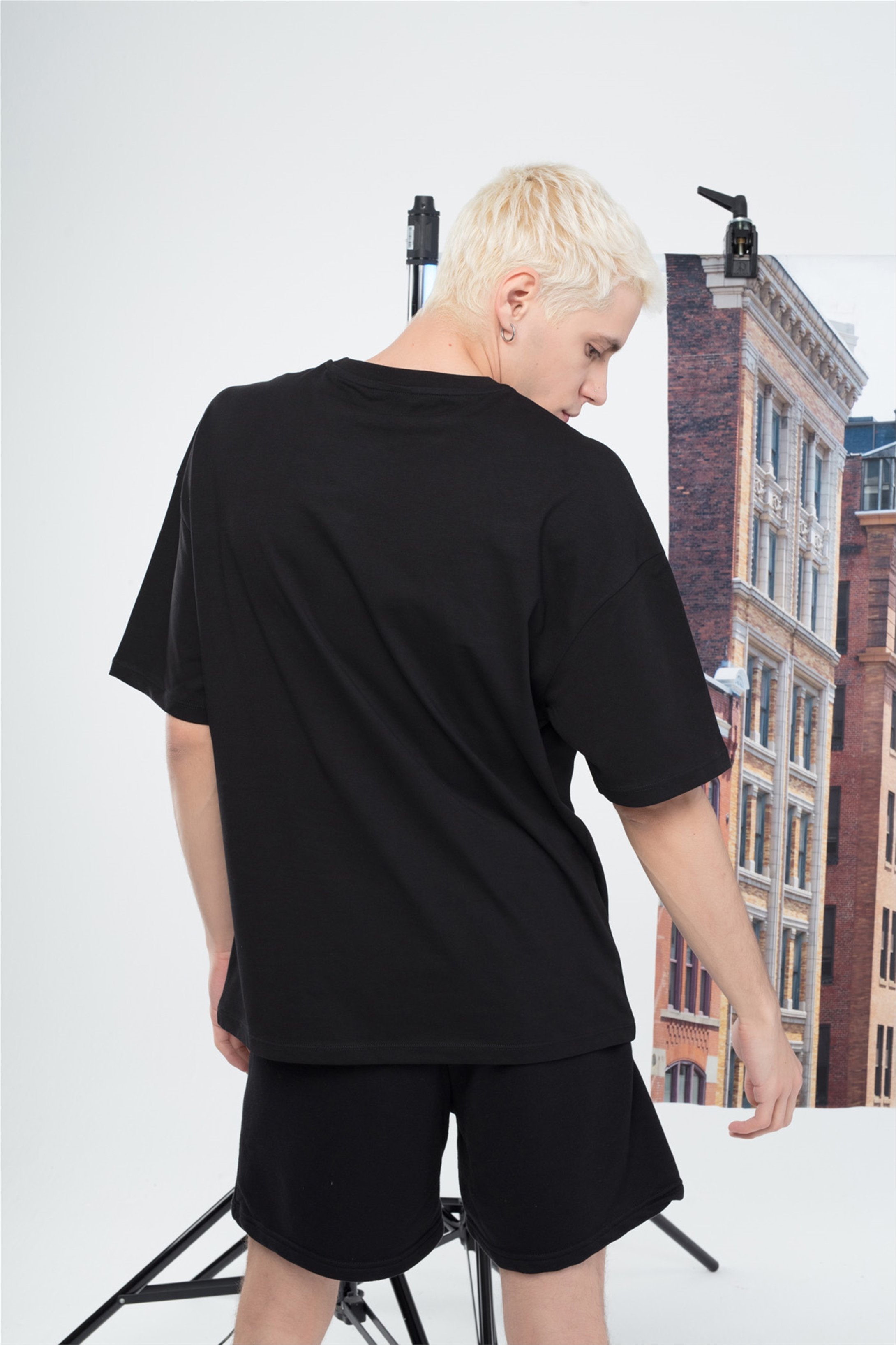 Trendiz Unisex Drew Yazı Tshirt Siyah
