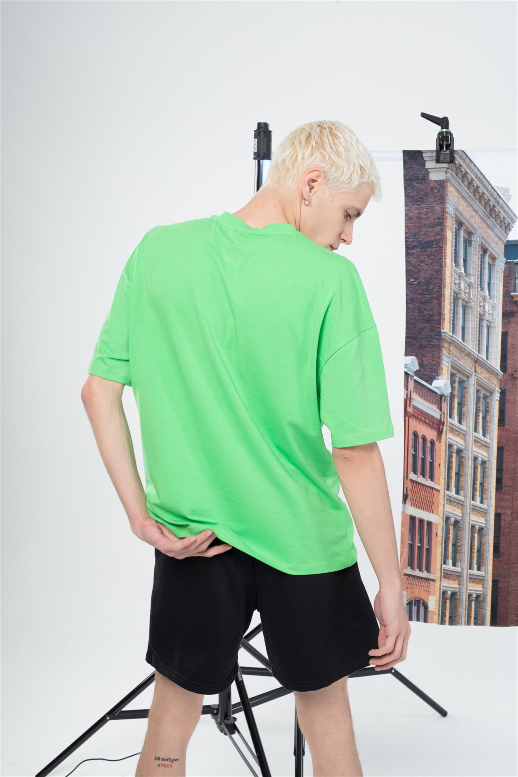 Trendiz Unisex Drew Yazı Tshirt Yeşil