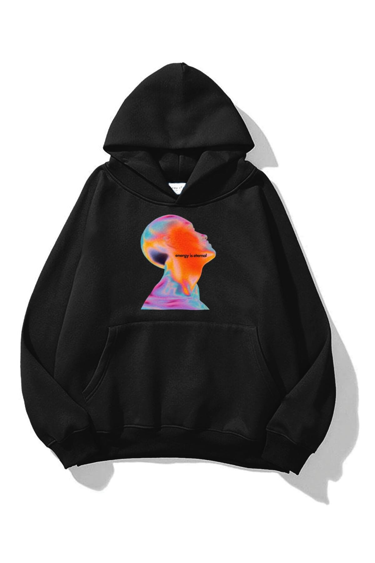 Trendiz Unisex Energy is Eternal Sweatshirt Siyah