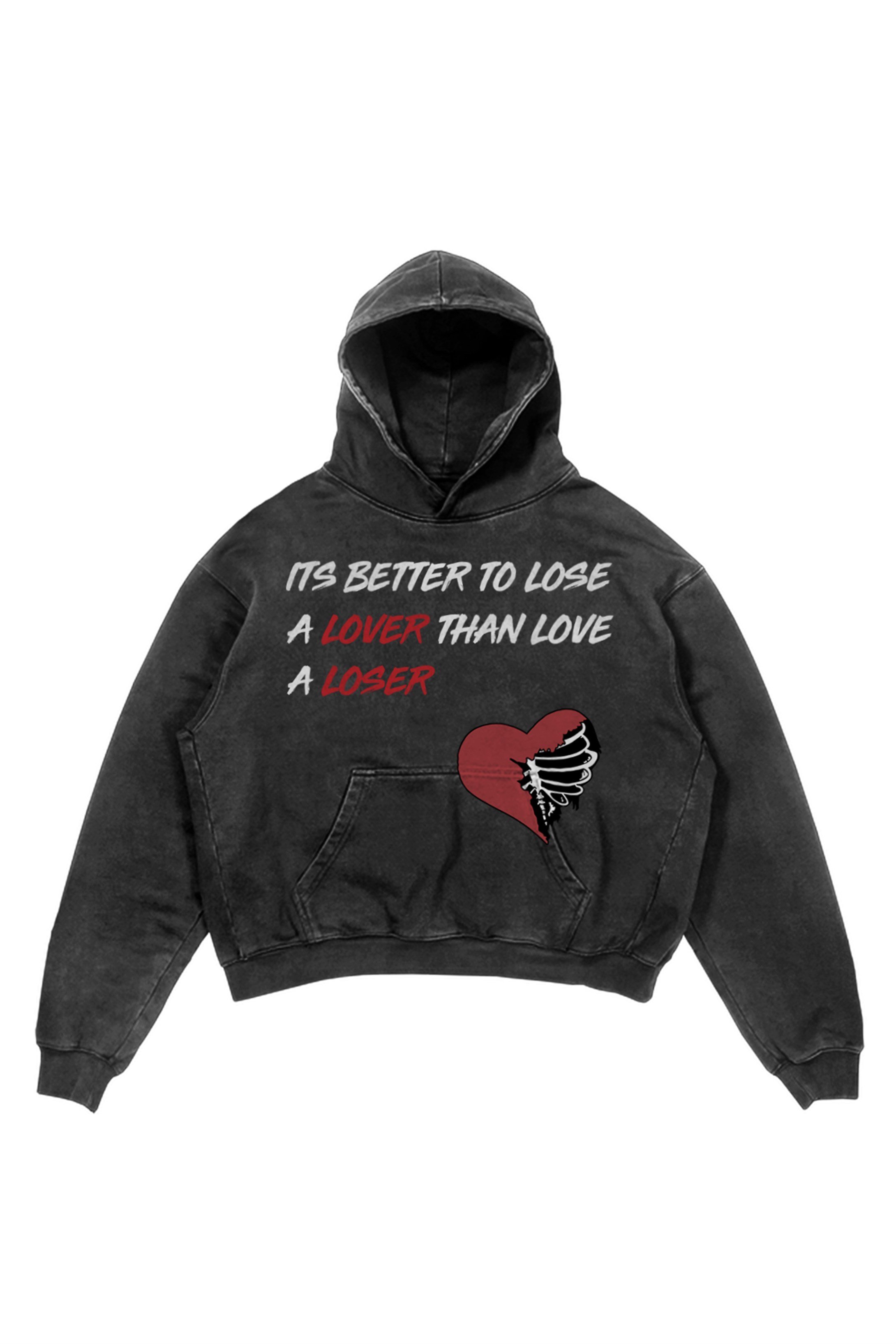 Trendiz Unisex Exclusive Better to Lose Yıkamalı Sweatshirt Antrasit