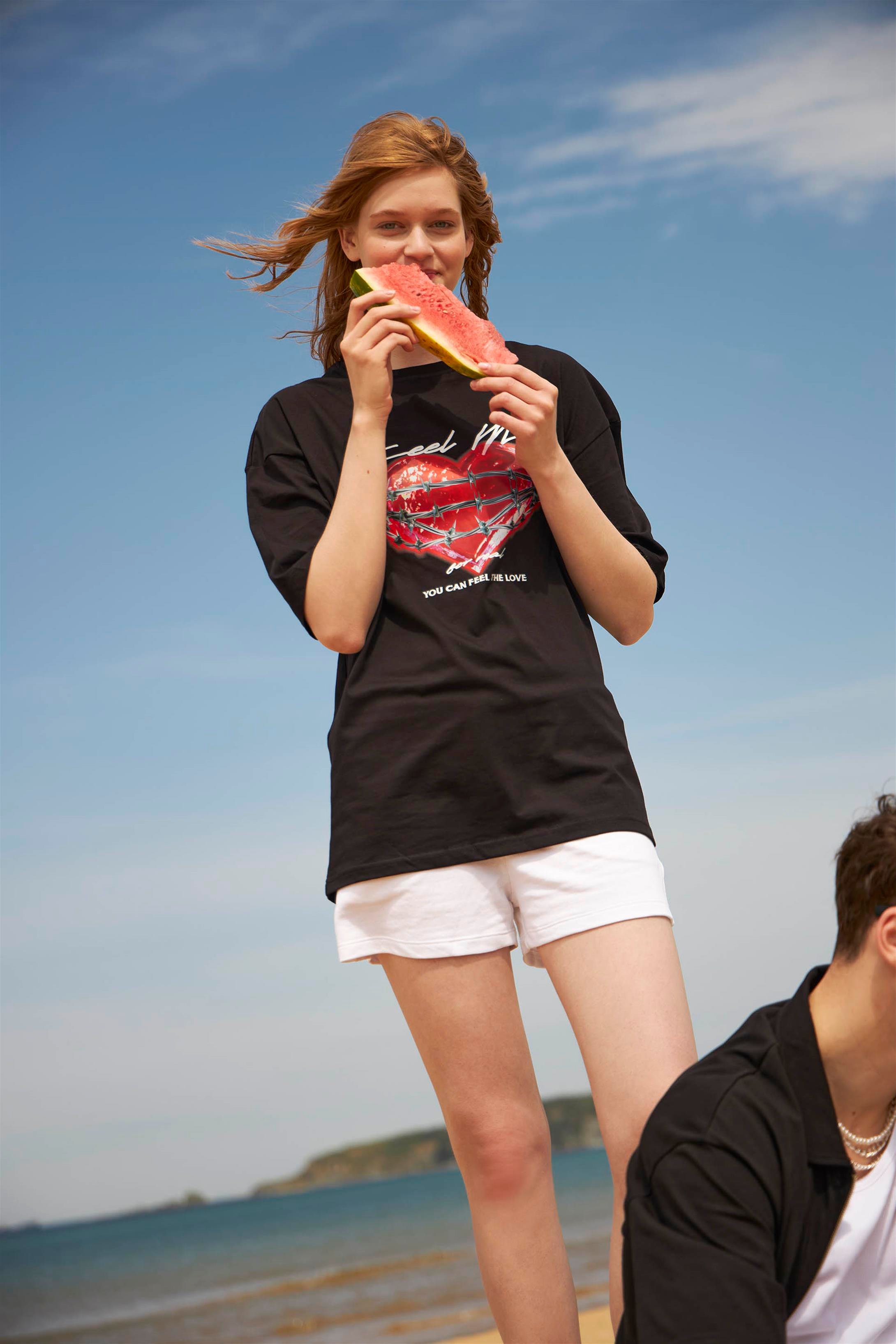 Trendiz Unisex Feel Me Tshirt Siyah