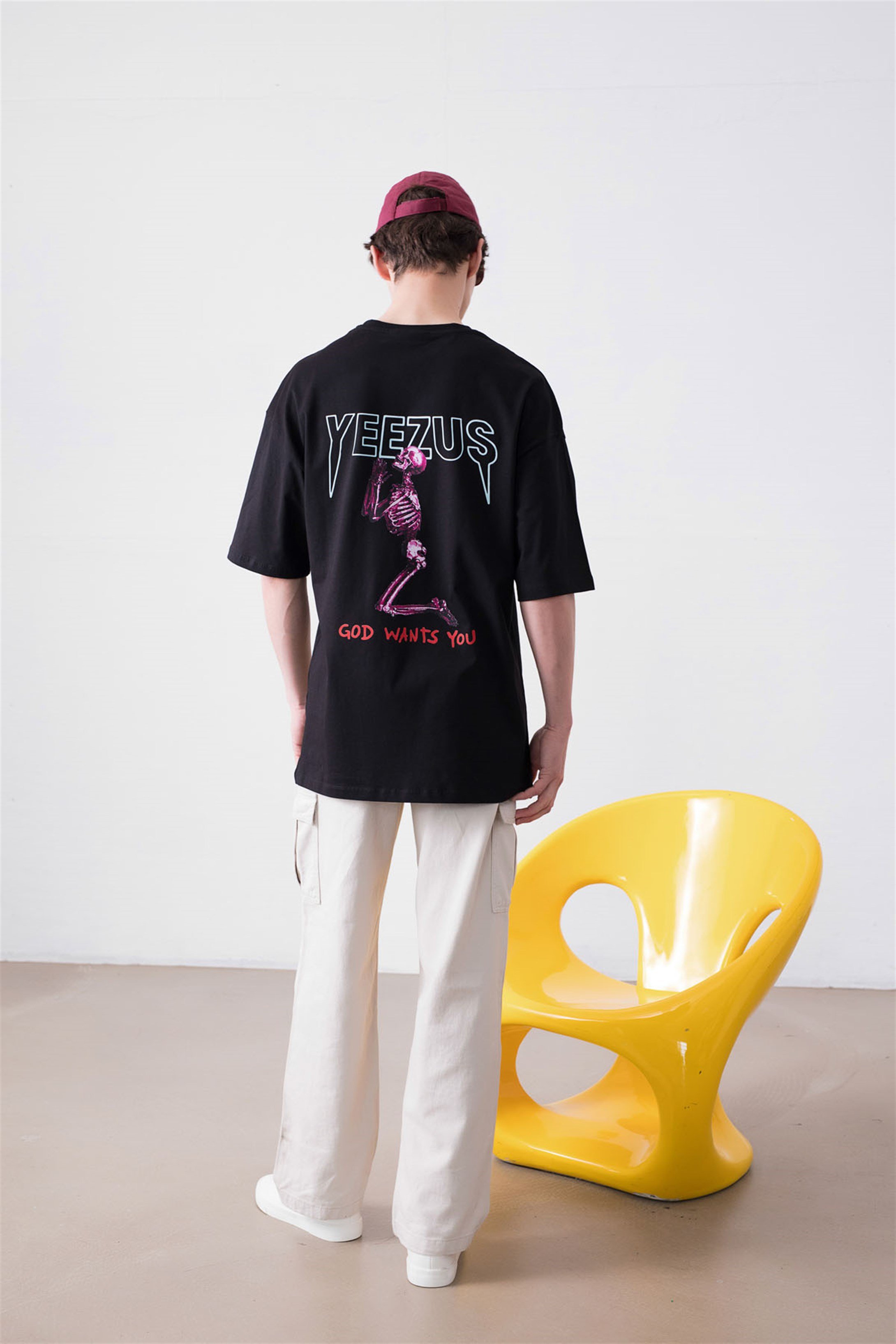 Trendiz Unisex God Wants You Yeezus Siyah Tshirt