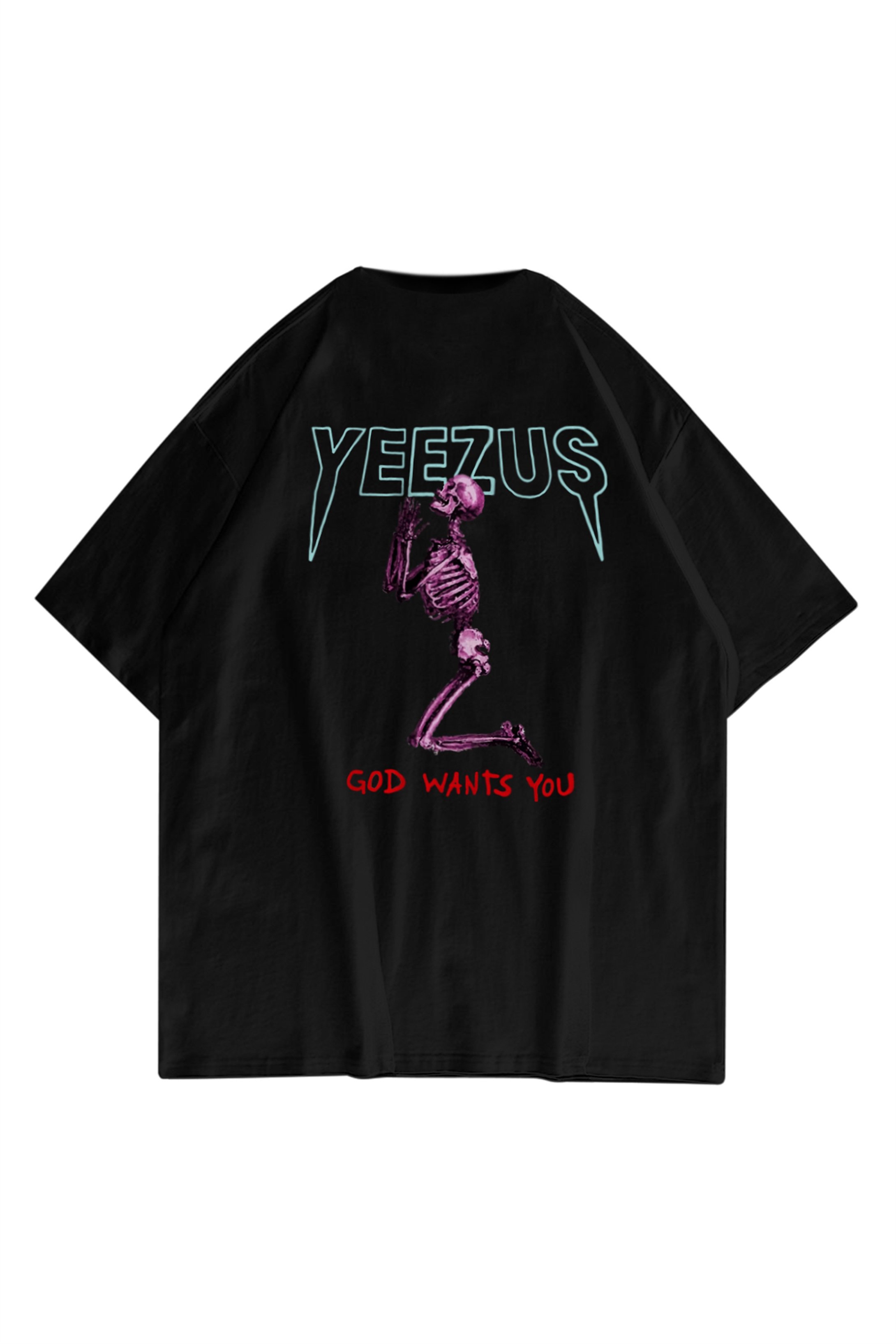 Trendiz Unisex God Wants You Yeezus Siyah Tshirt