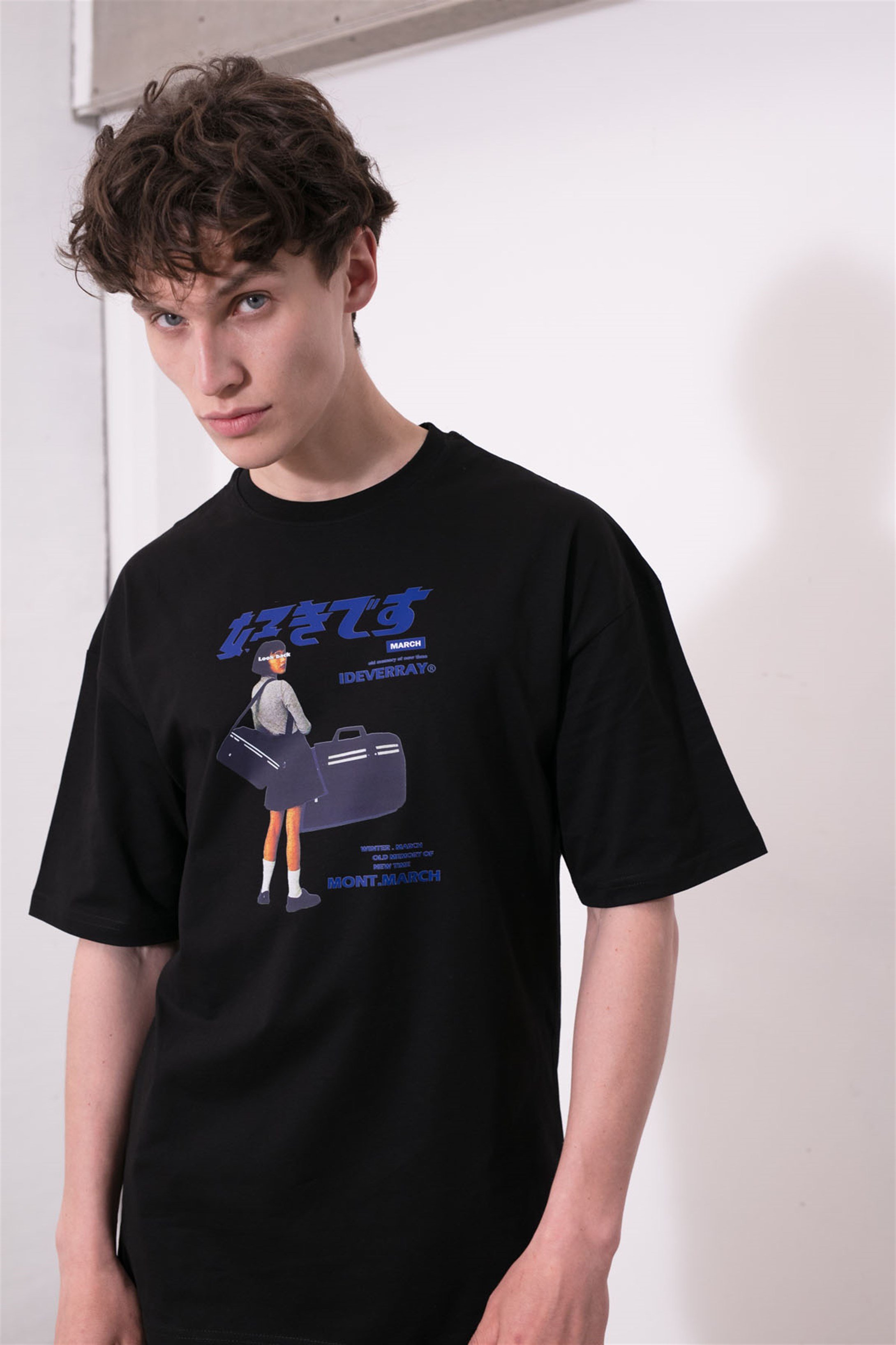 Trendiz Unisex Harajuku Girl Siyah Tshirt