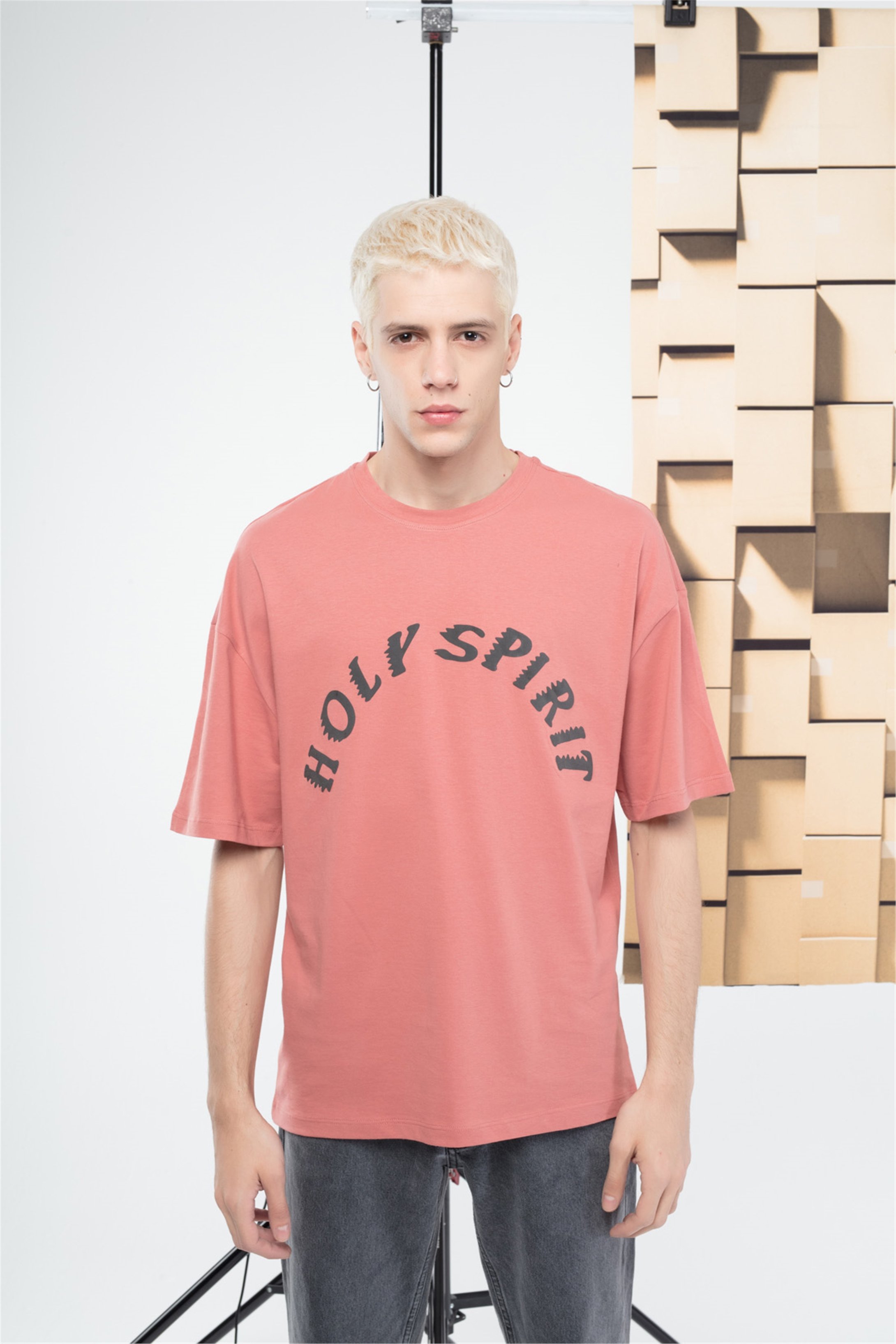 Trendiz Unisex HolySiprit Tshirt Somon