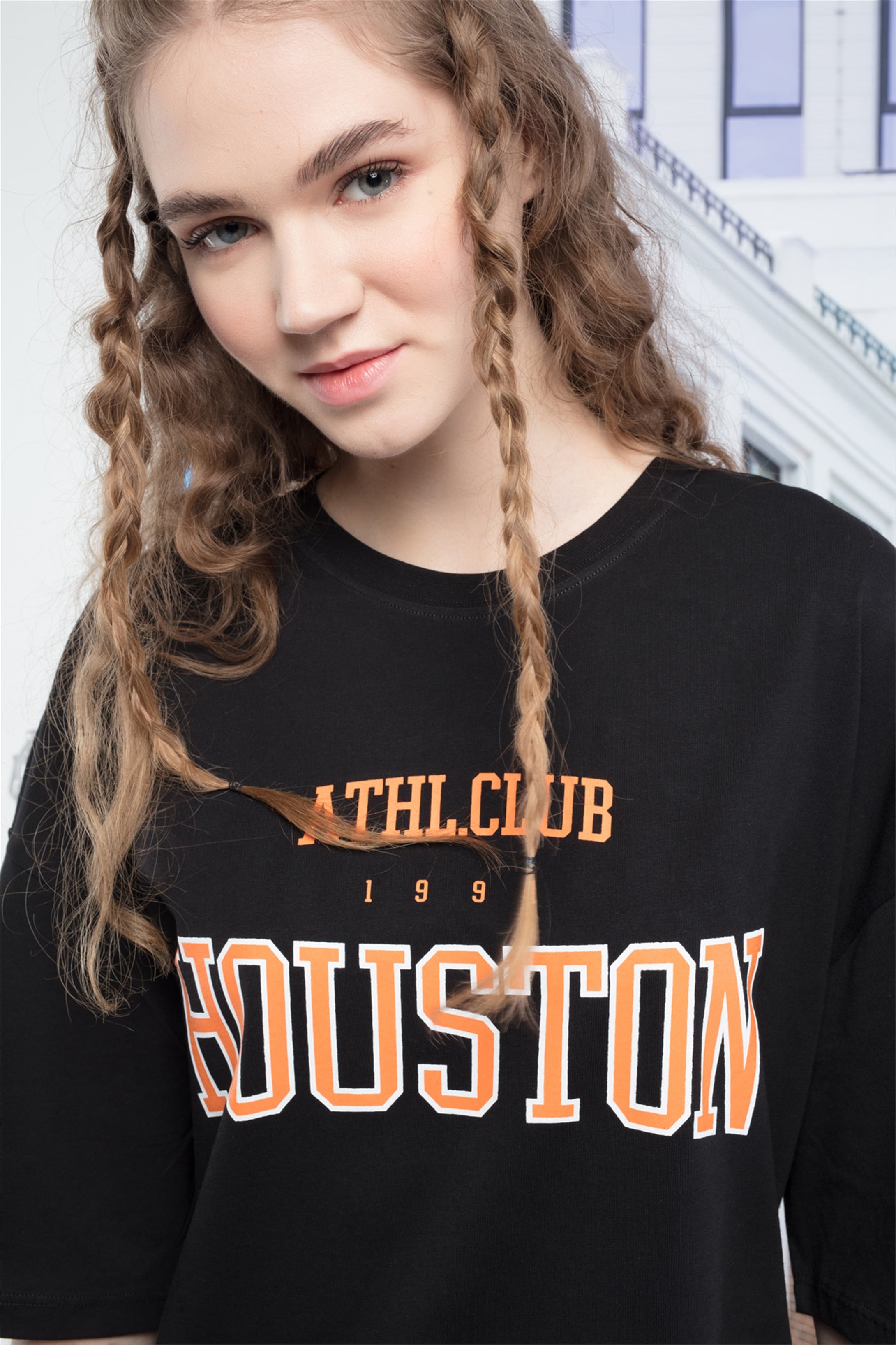 Trendiz Unisex Houston Tshirt Siyah