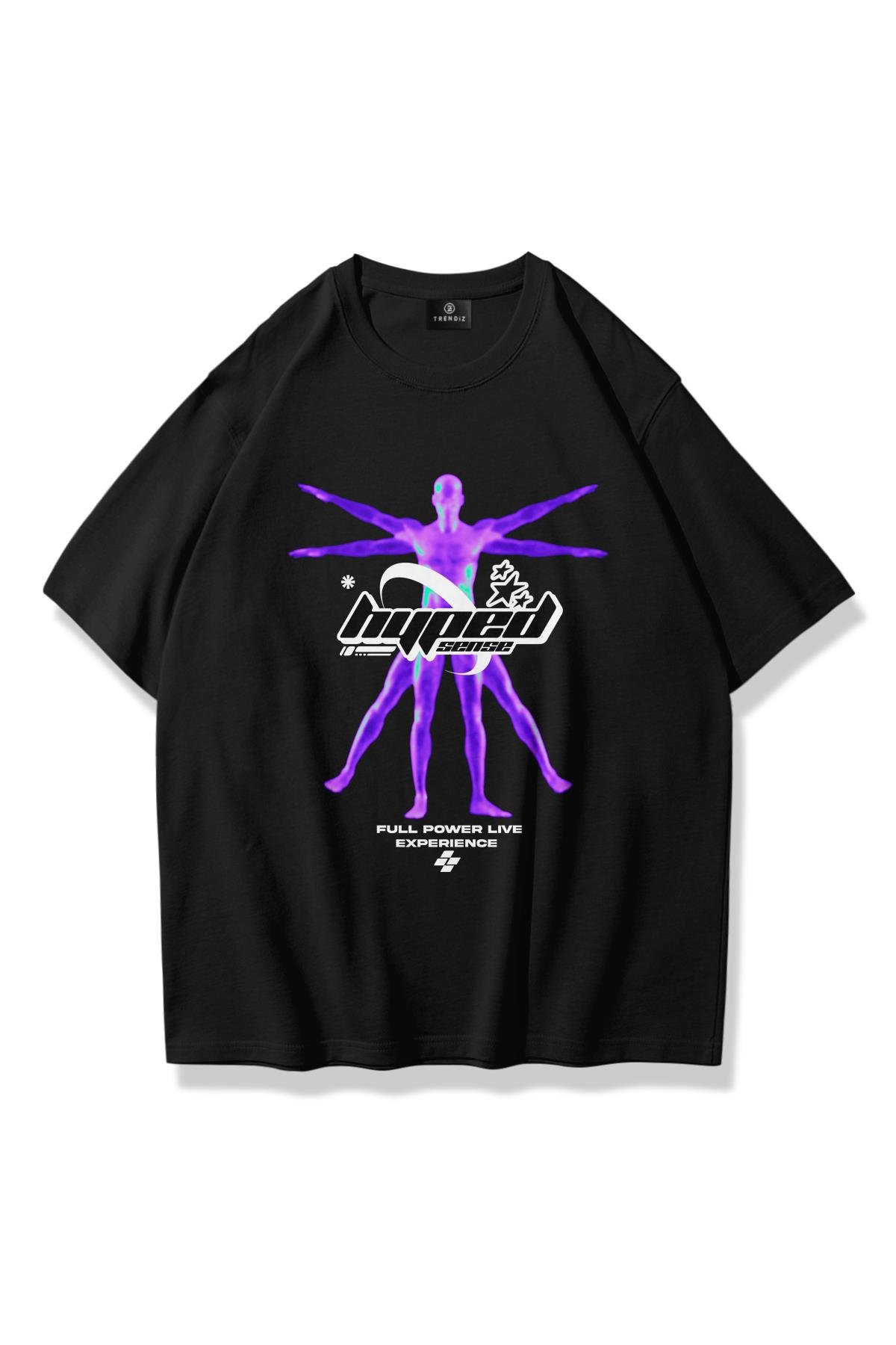 Trendiz Unisex Hyped Sense Tshirt Siyah