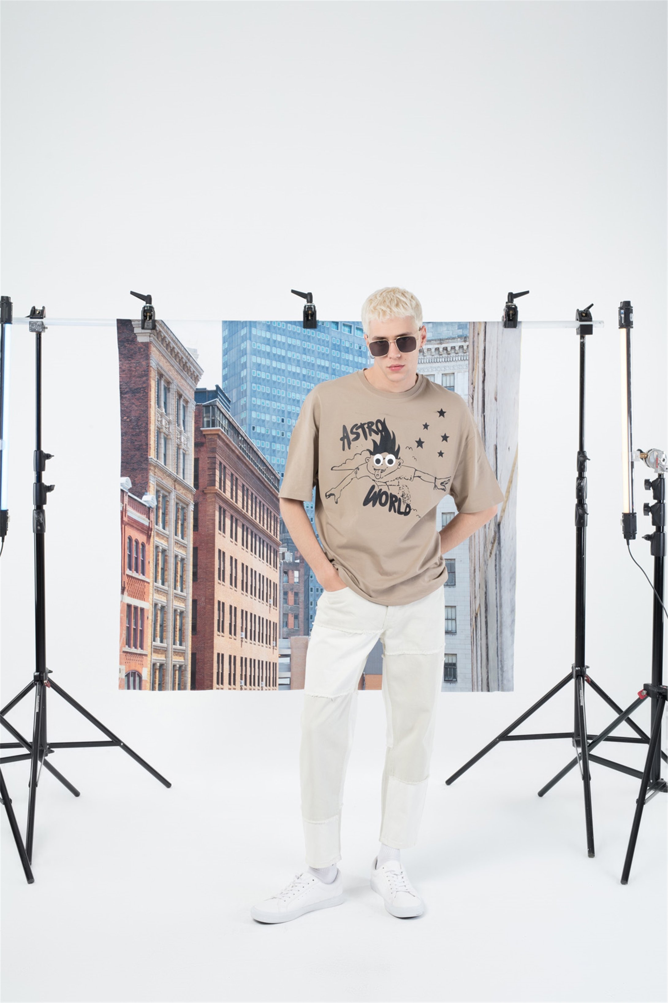 Trendiz Unisex Icanfly Tshirt Bej
