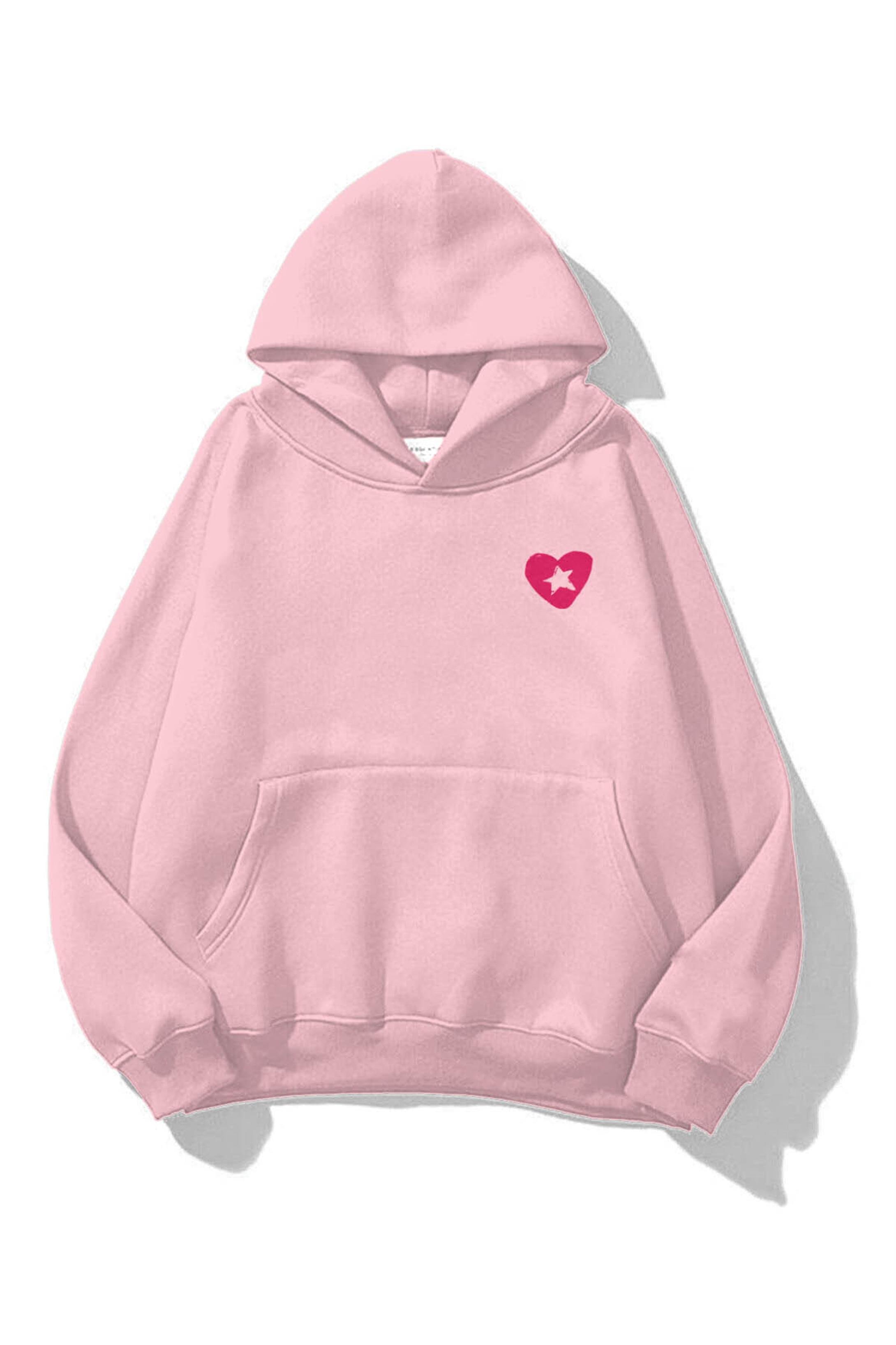 Trendiz Unisex Just Enjoy Sweatshirt Pembe