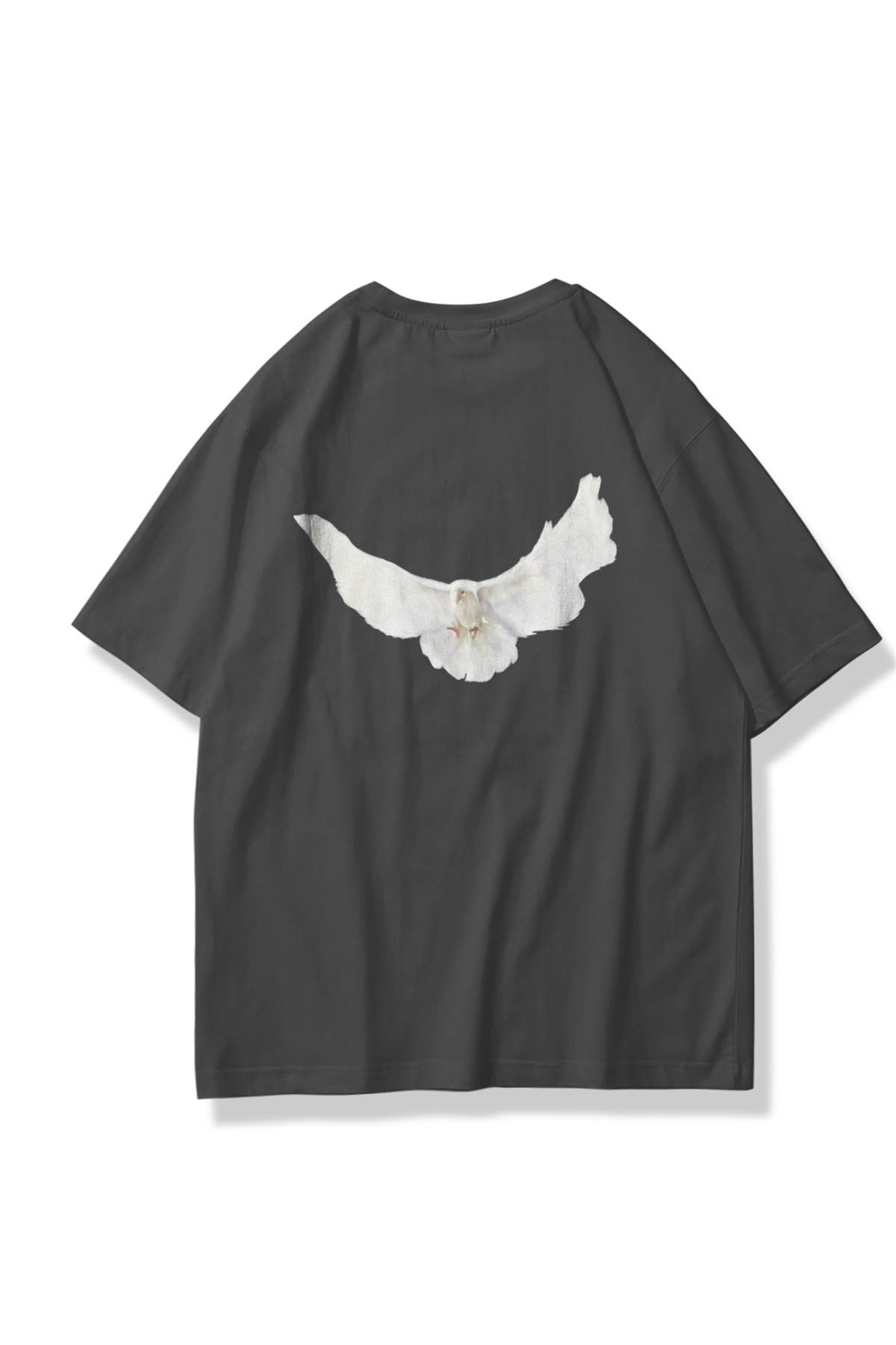 Trendiz Unisex Kanye Pigeon Tshirt Antrasit