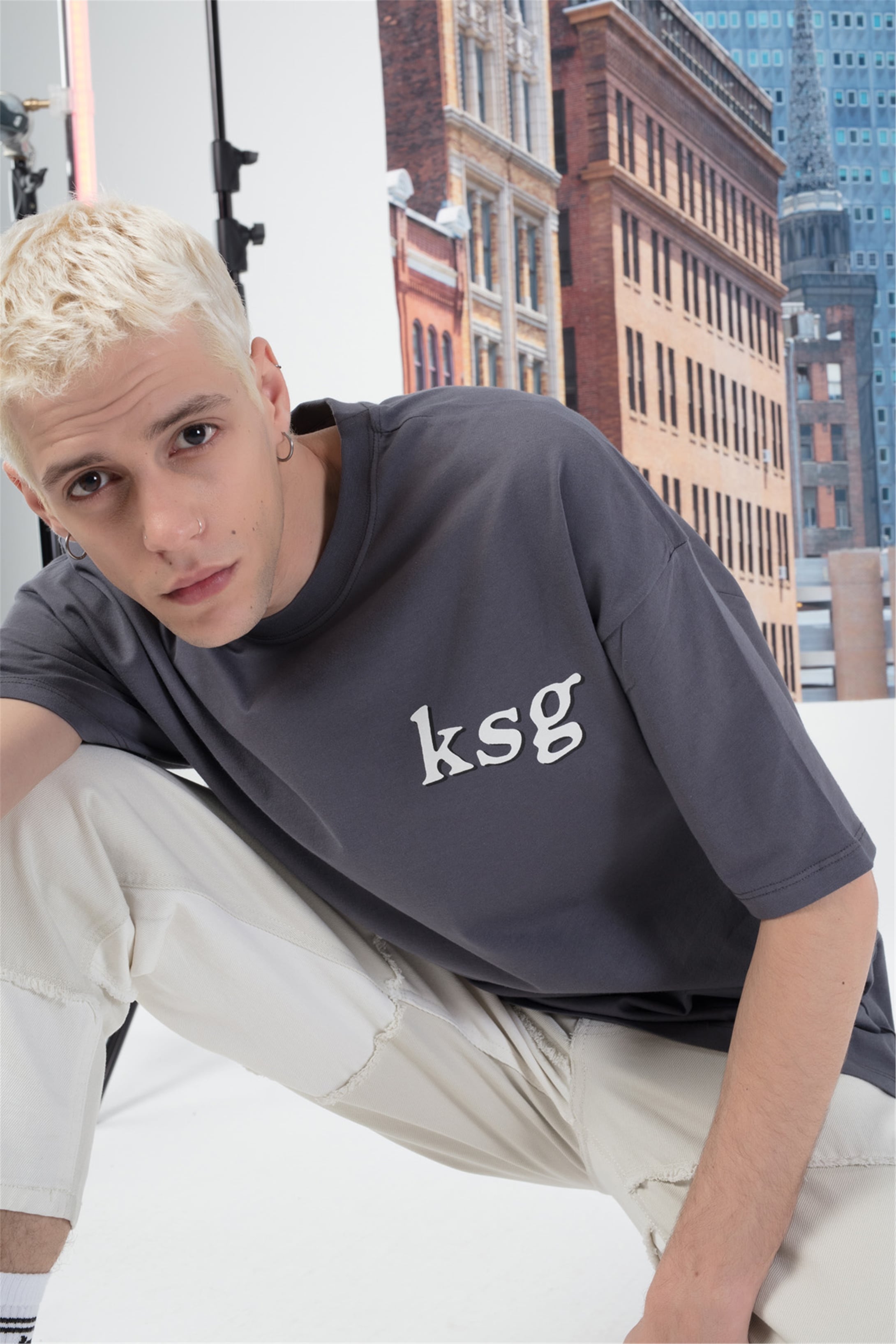Trendiz Unisex Ksg Tshirt Antrasit