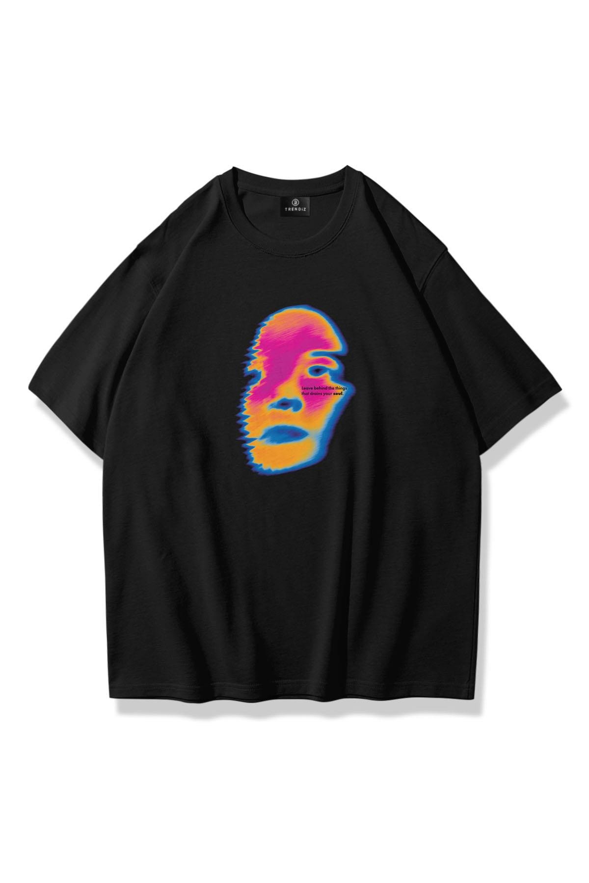 Trendiz Unisex Leave Behind Tshirt Siyah