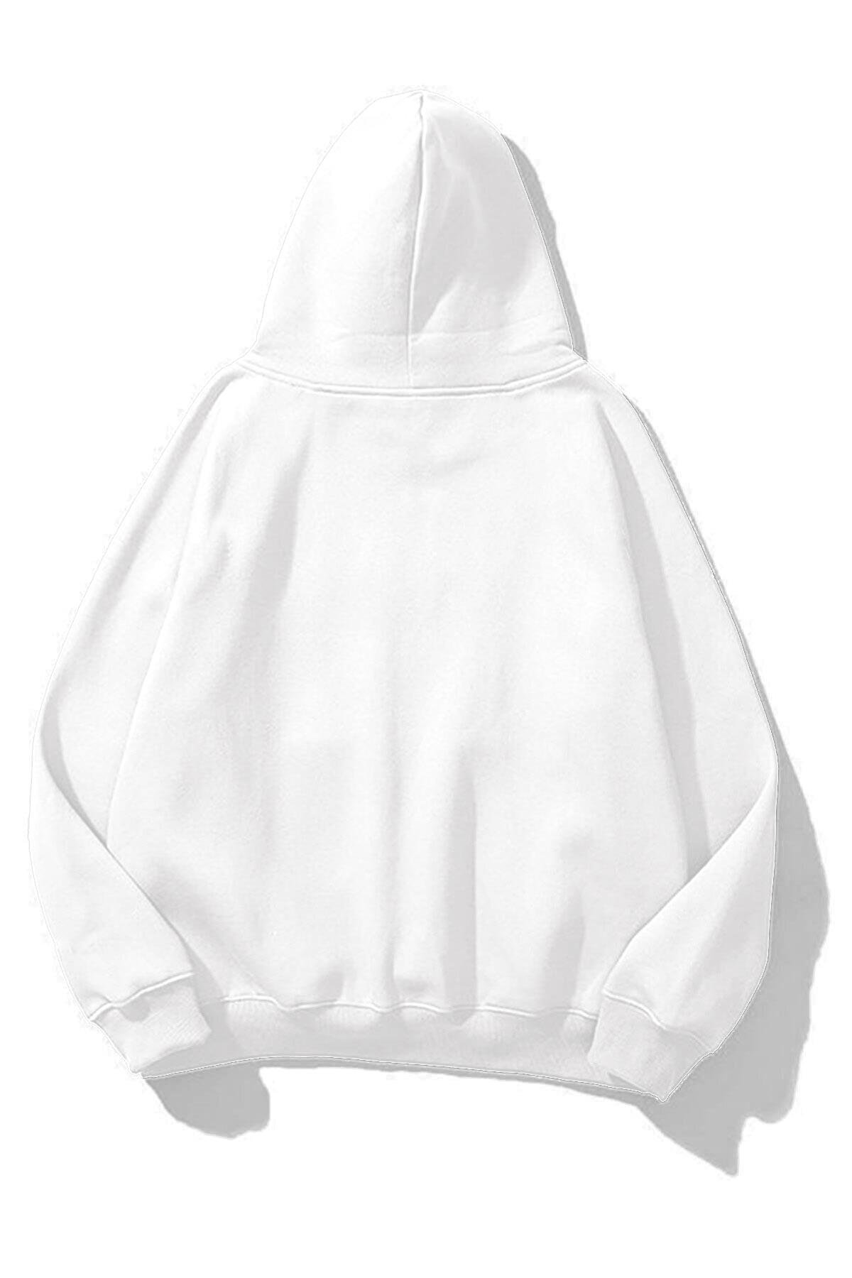 Trendiz Unisex Lost Friends Sweatshirt Beyaz