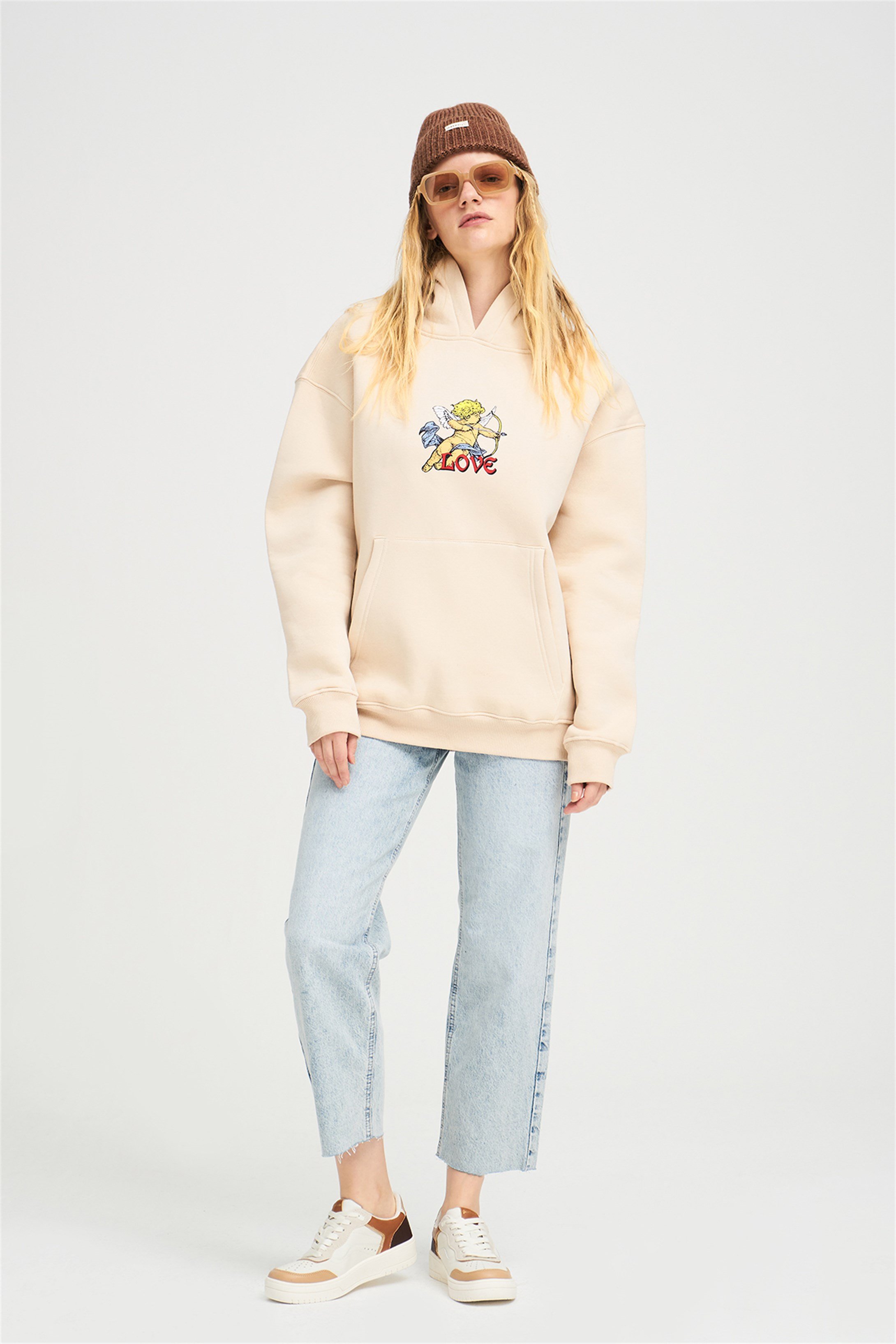 Trendiz Unisex Love Eros Sweatshirt Taş
