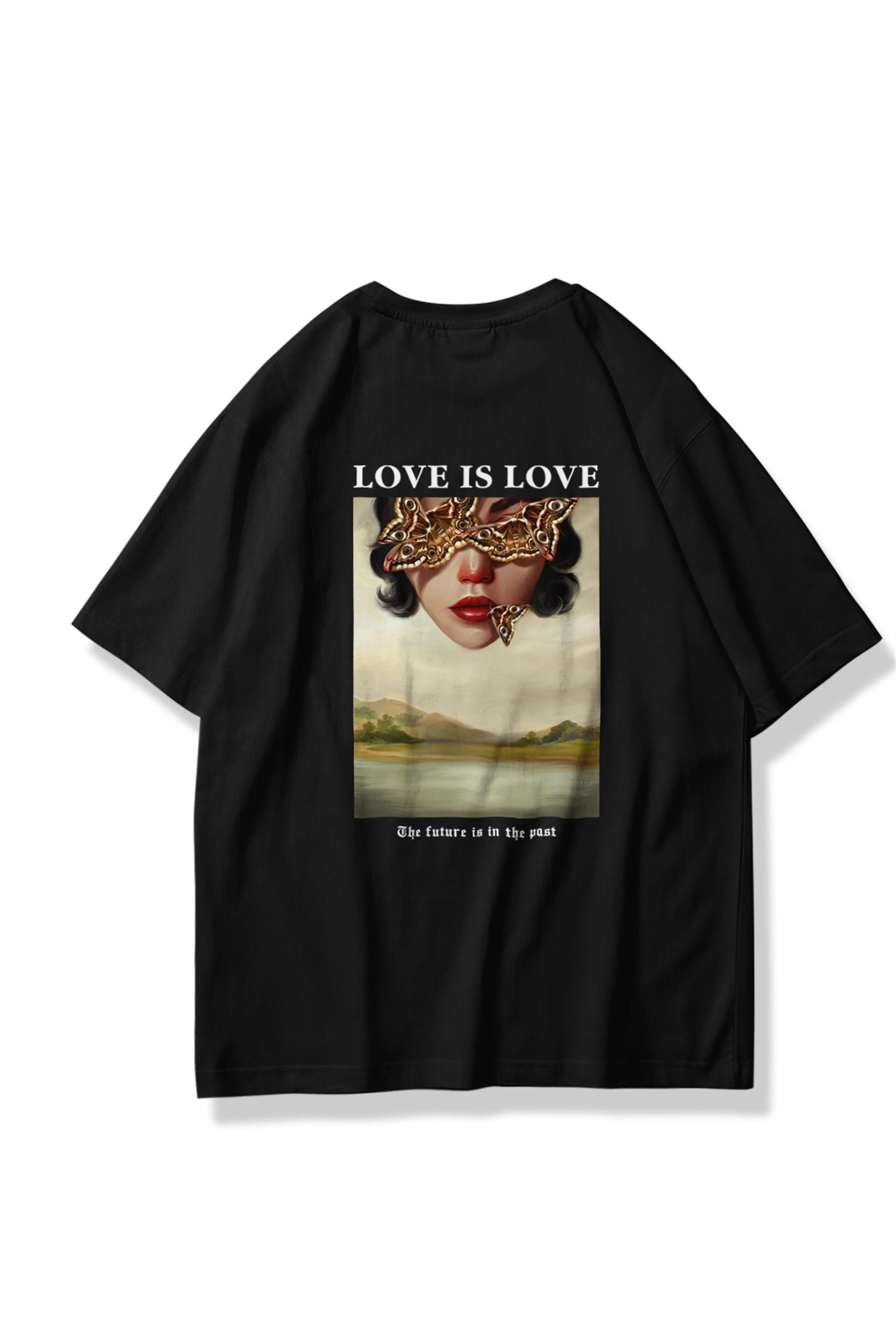 Trendiz Unisex Love is Love Tshirt Siyah