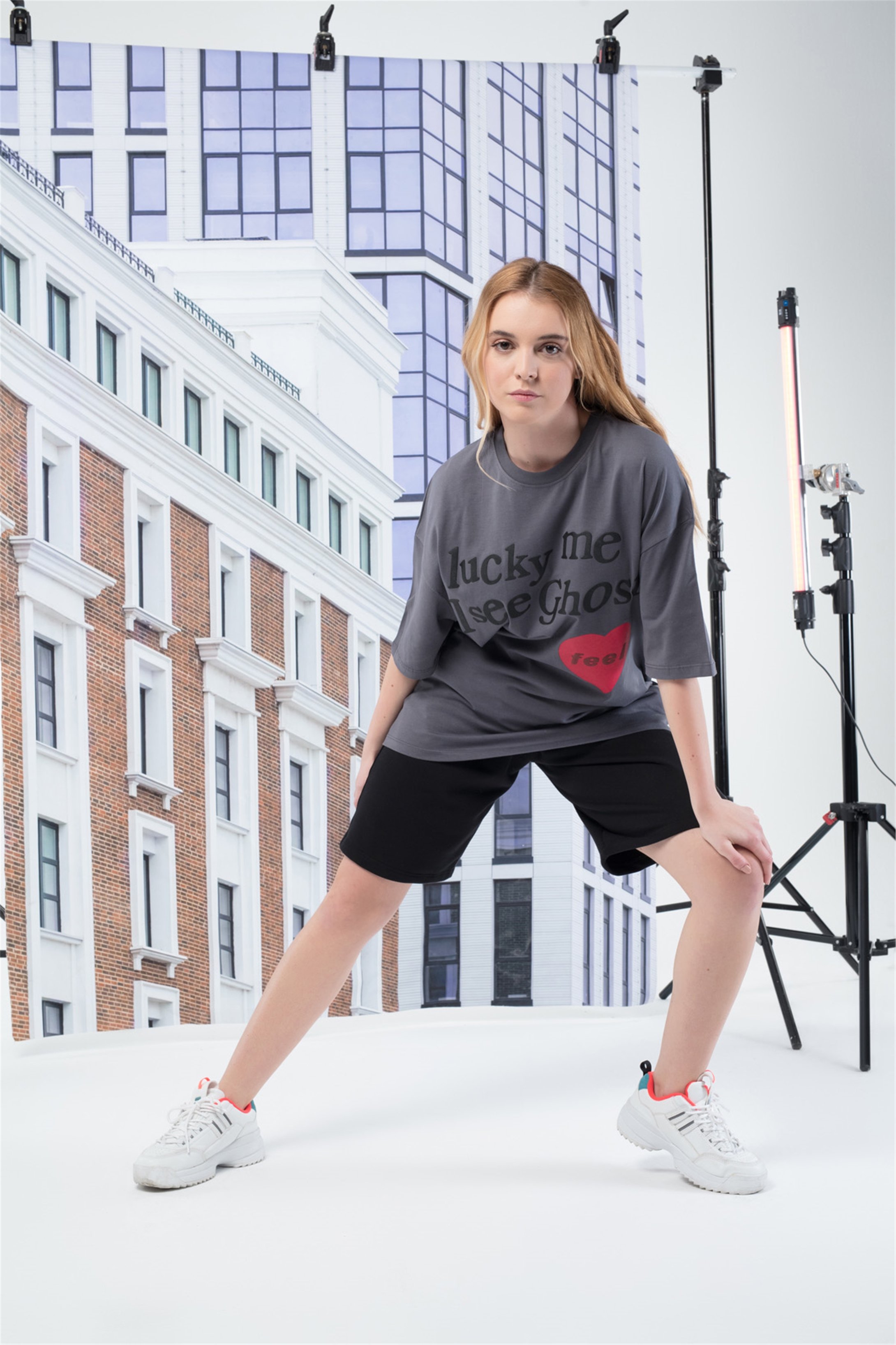 Trendiz Unisex Luckyme Antrasit Tshirt