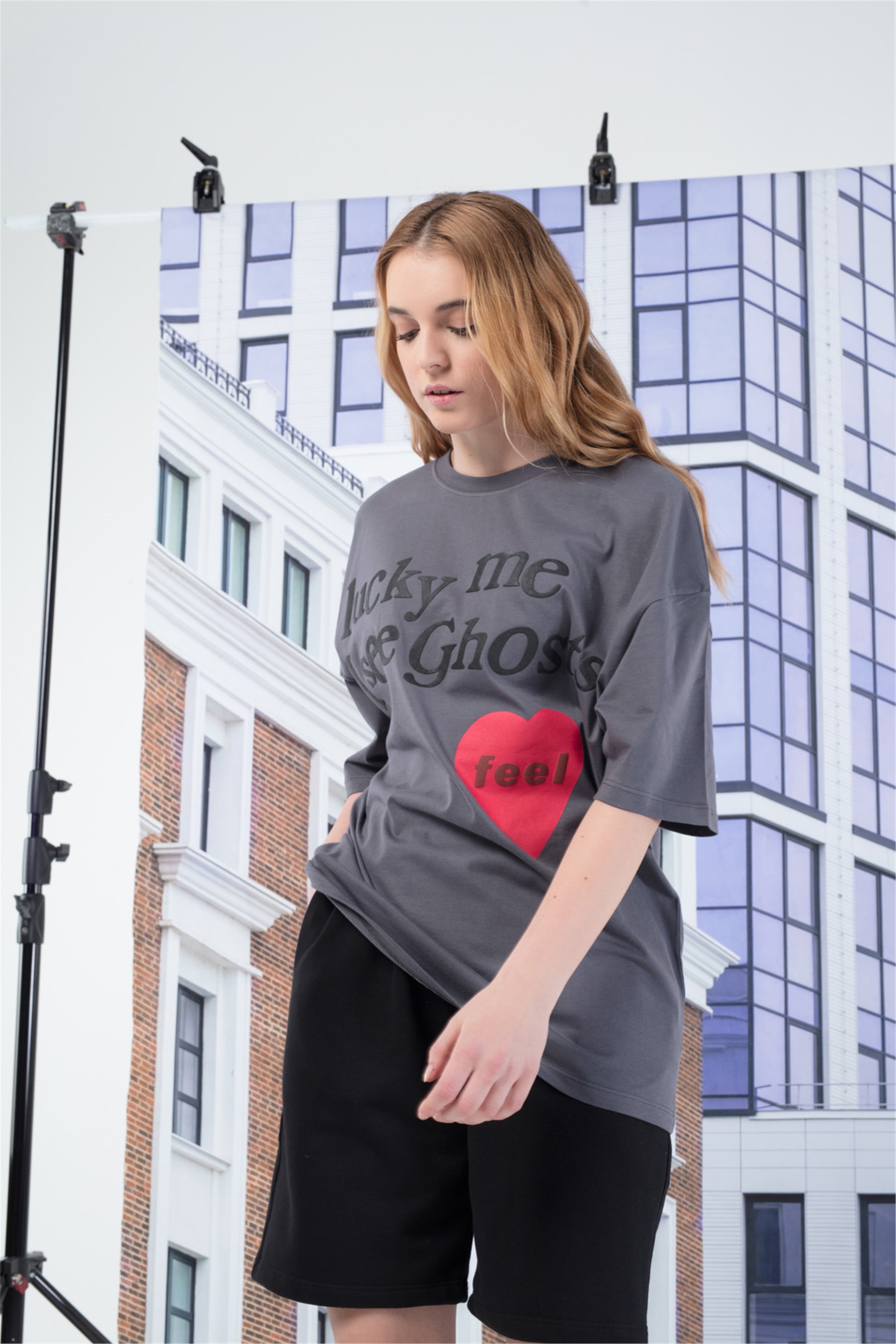 Trendiz Unisex Luckyme Antrasit Tshirt