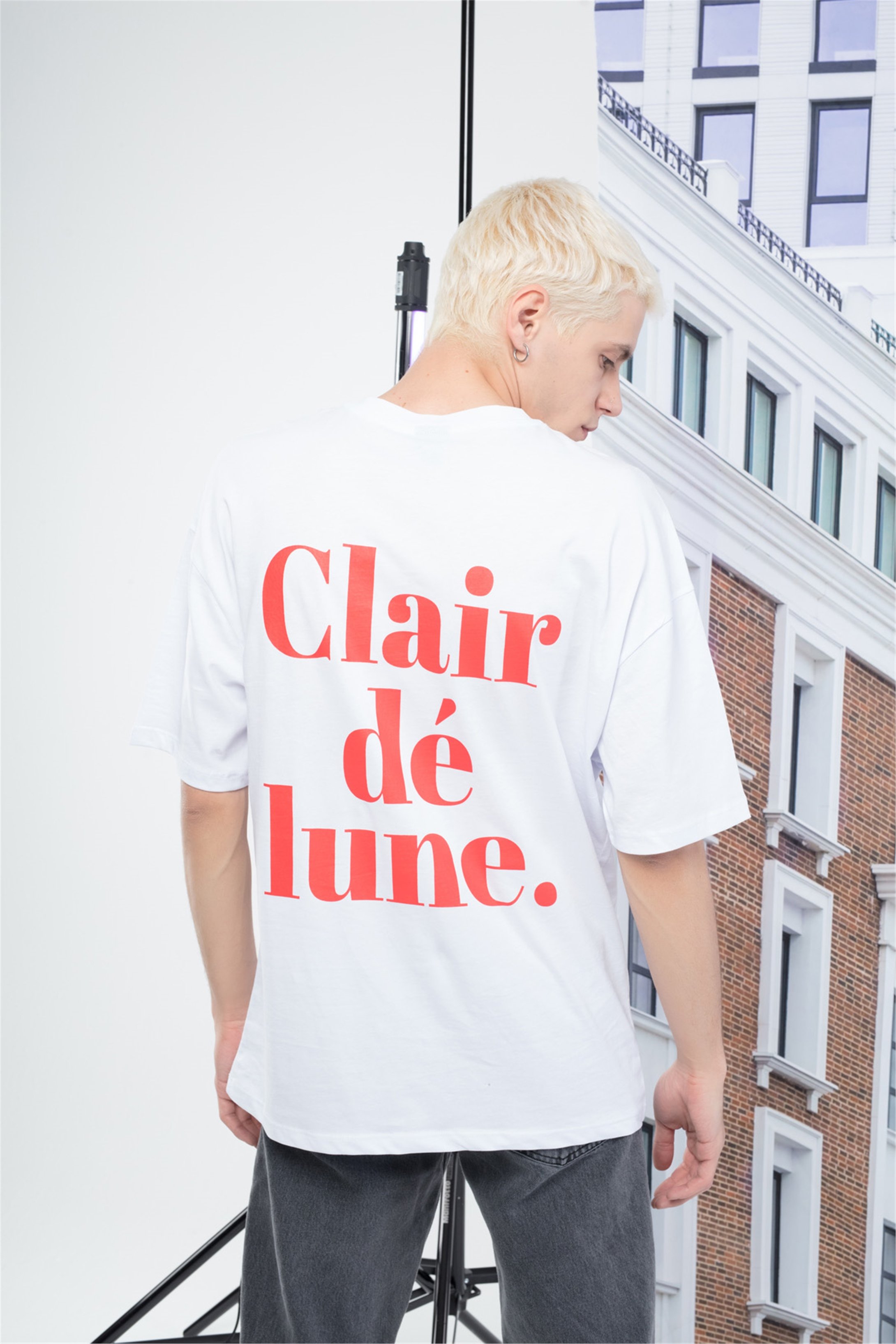 Trendiz Unisex Lune Tshirt Beyaz