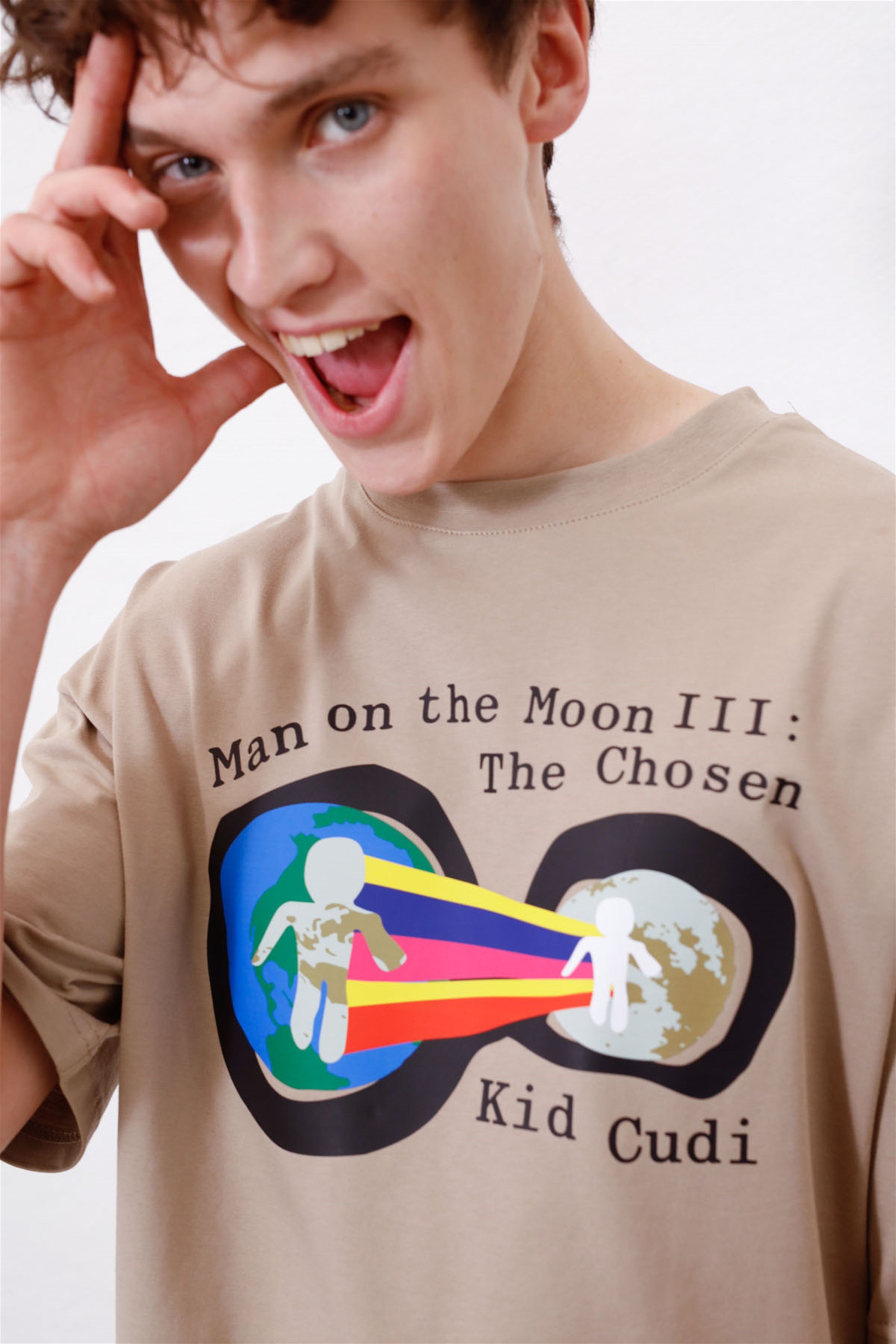 Trendiz Unisex Man on the Moon 3 Kid Cudi Taş Tshirt
